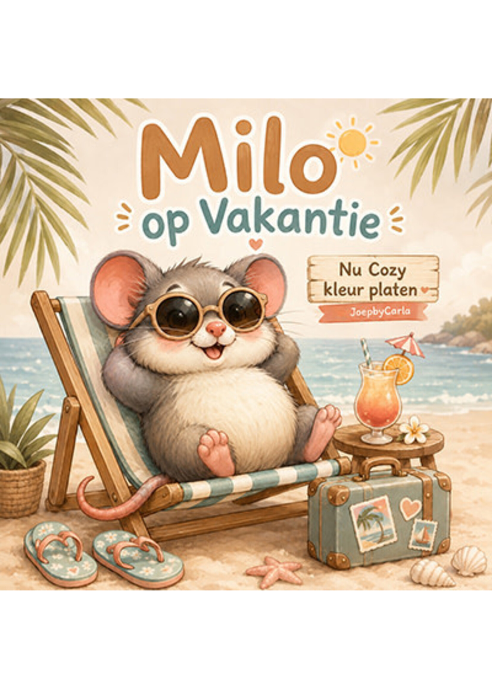 JBC-KK-2601001 - Milo op Vakantie - 12 kleurplaten
