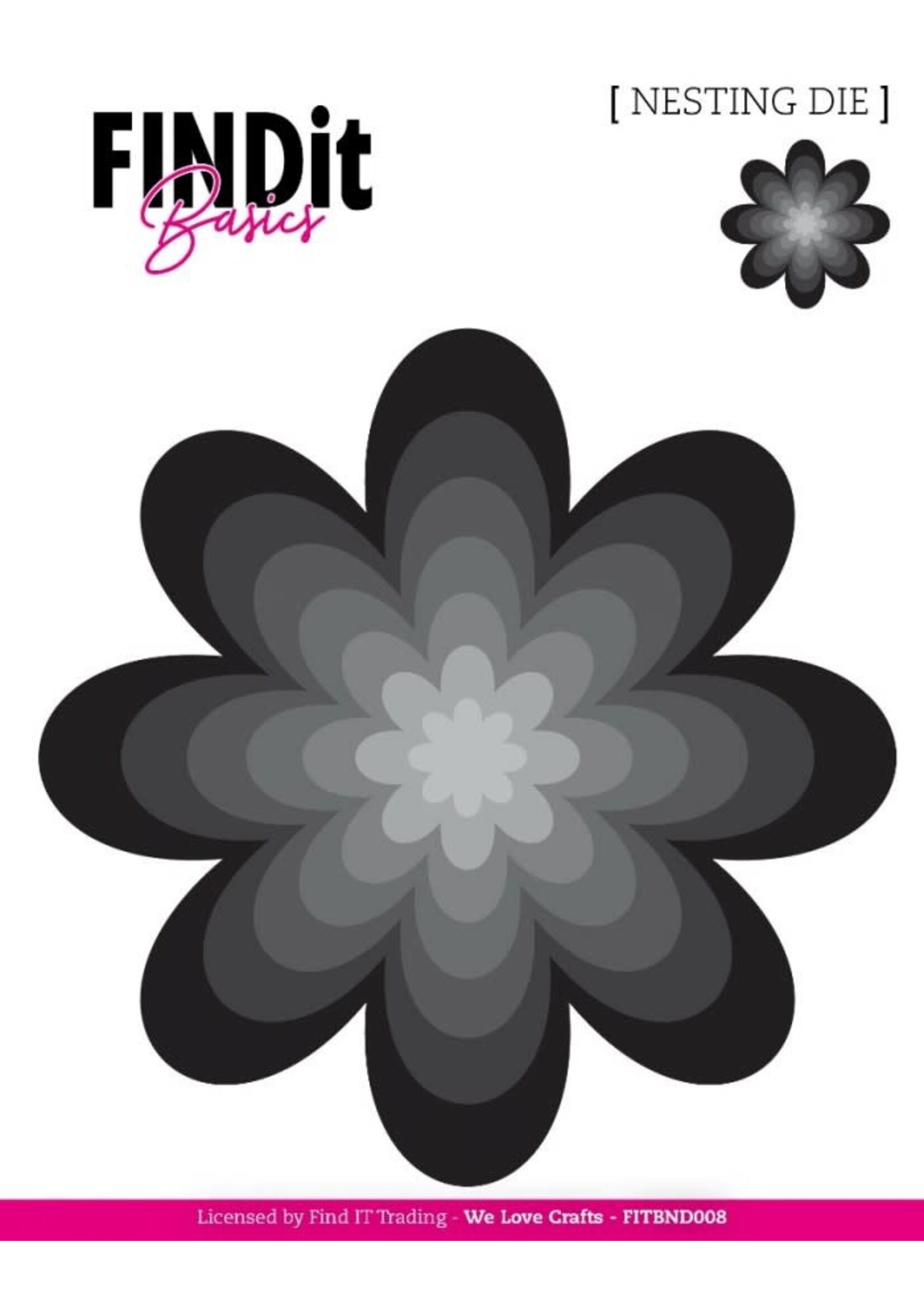 Find It Basics - Nesting Dies - Petal Flower UITVERKOCHT WEER TE BESTELLEN , LEVERBAAR CIRCA 3E WEEK JULI