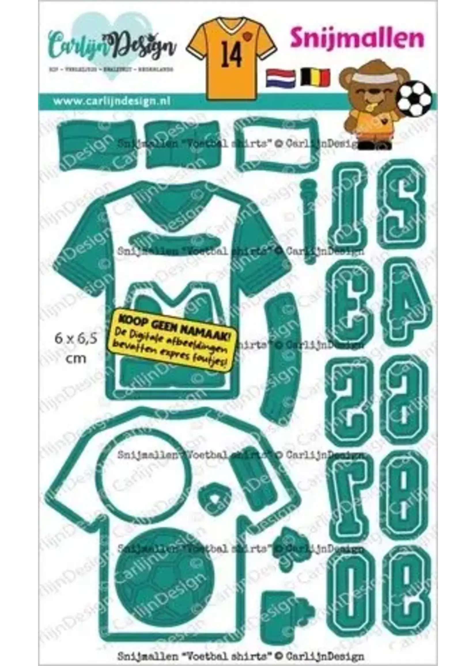 Snijmallen Voetbal Shirts by CarlijnDesign (CDSN-0389)