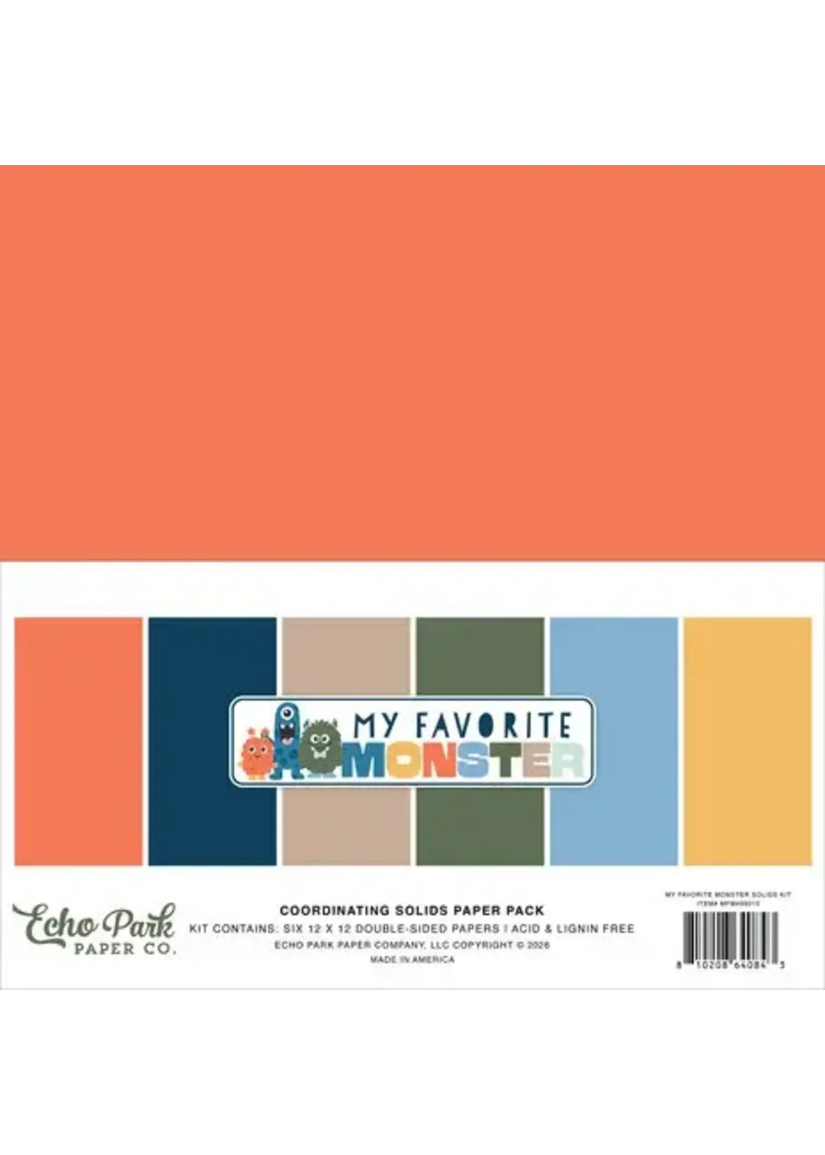 My Favorite Monster 12x12 Inch Coordination Solids Paper Pack (MFM499015)