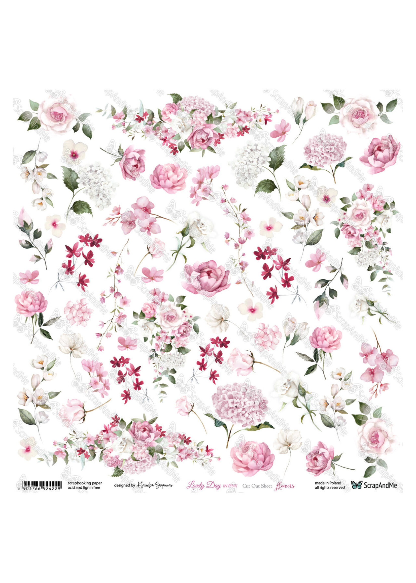 Lovely Day IN PINK - Flowers Producer : ScrapAndMe   Product code : LDIP-12
