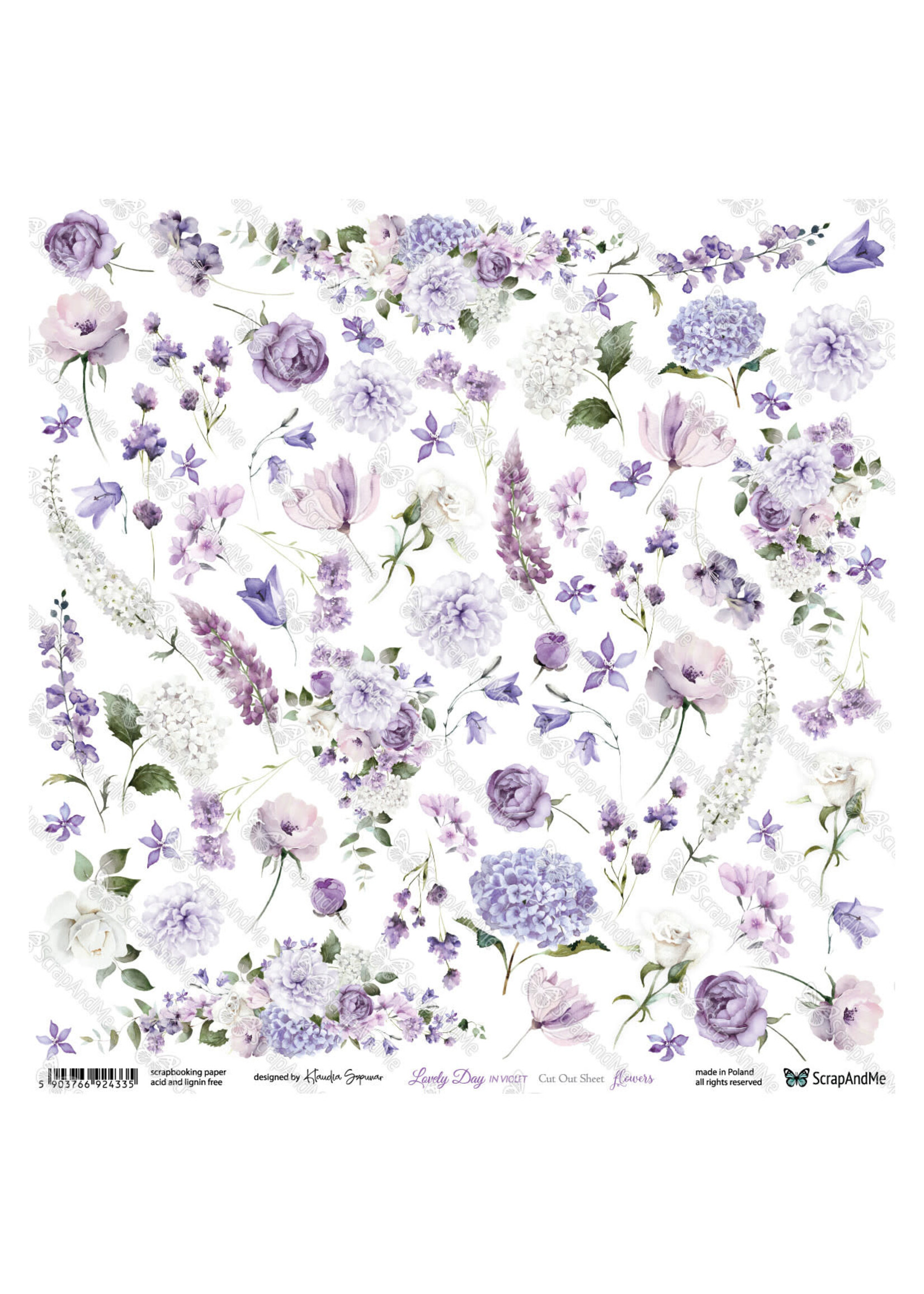 Lovely Day IN VIOLET - Flowers Producer : ScrapAndMe   Product code : LDIV-12