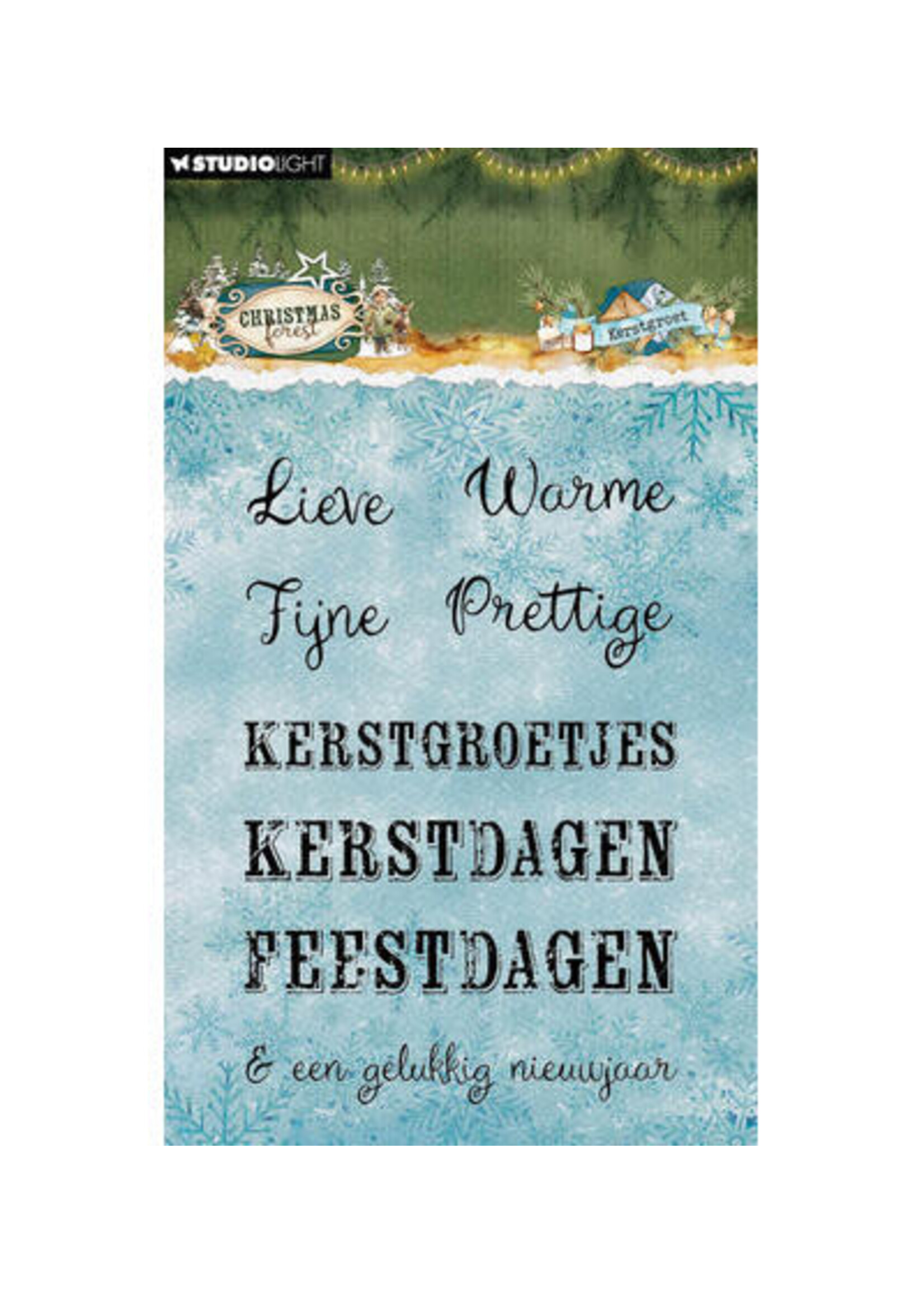 SL-CF-STAMP955 - StudioLight Clear Stamps – Kerst Groet Christmas Forest nr. 955