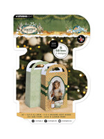 SL-CF-GBPP481 - StudioLight Cadeaudoos Papierblok – Giftbag Christmas Forest nr. 481