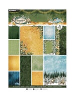 SL-CF-DPP474 - StudioLight Designpapierblok – Background Paper Christmas Forest nr. 474