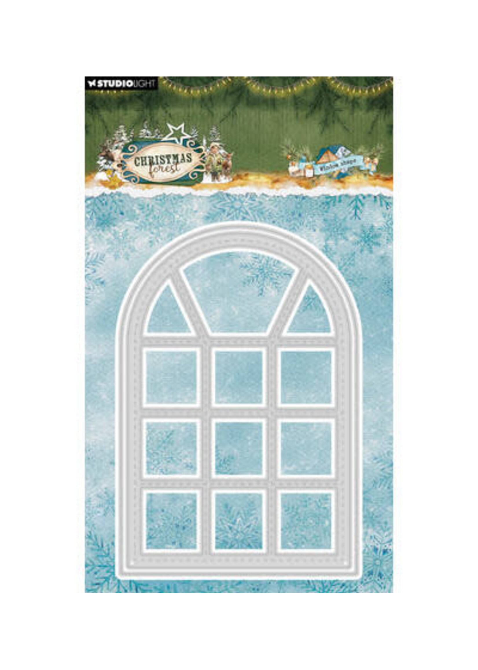 SL-CF-CD1112 - StudioLight Stansmallen – Window Shape Christmas Forest nr. 1112