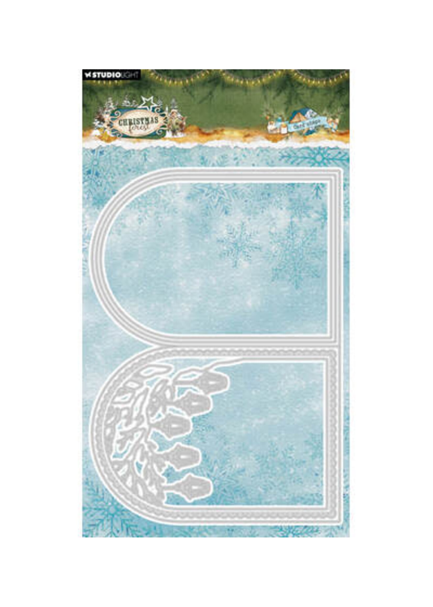 SL-CF-CD1111 - StudioLight Stansmallen – Folded Card Shape Christmas Forest nr. 1111