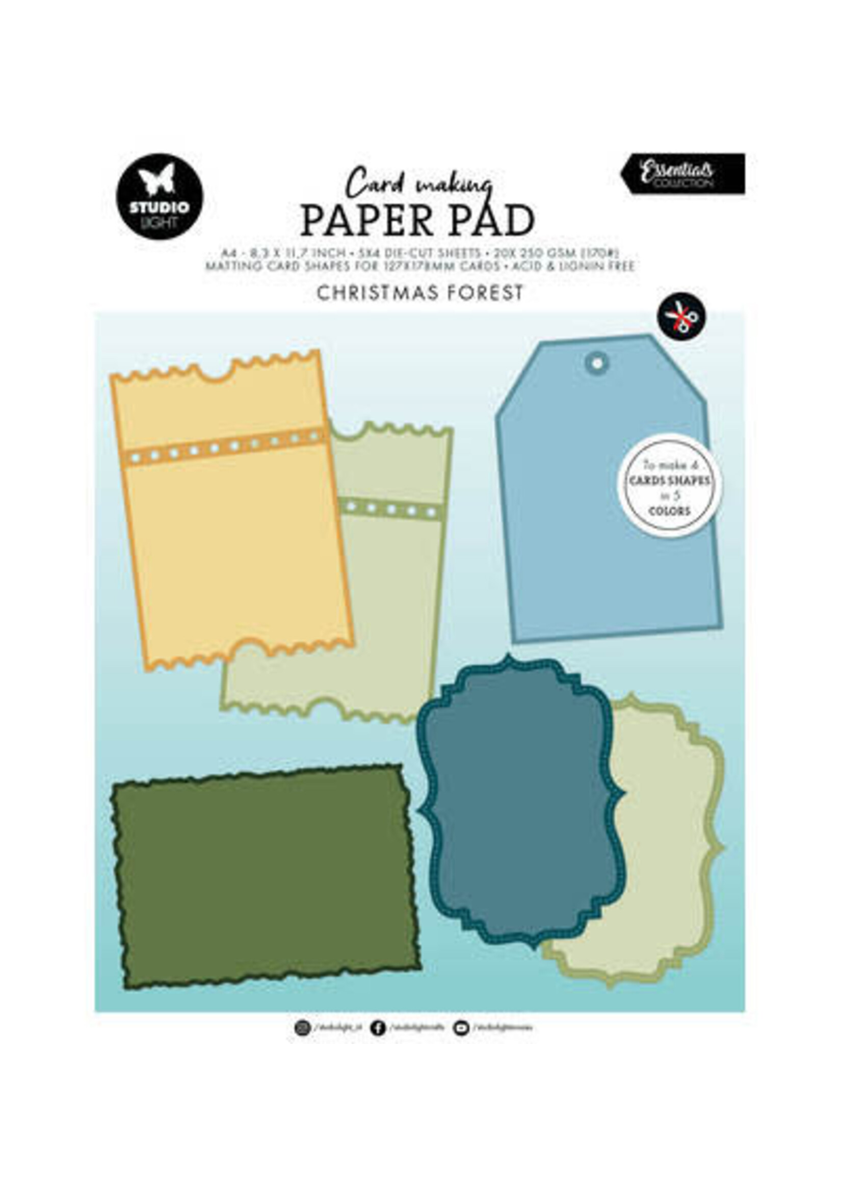 SL-ES-CMP35 - StudioLight Kaartenblok – Cottage Christmas Essentials nr. 35