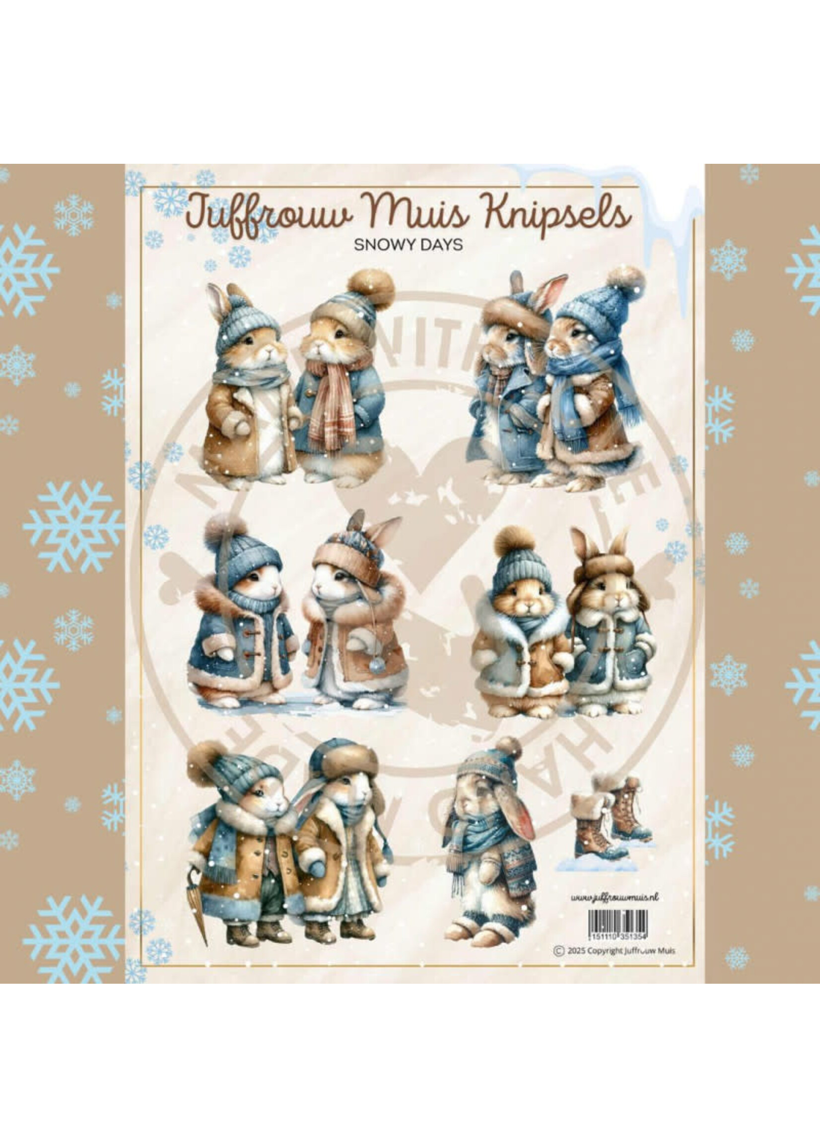 Juffrouw Muis Knipsel - Snowy Days