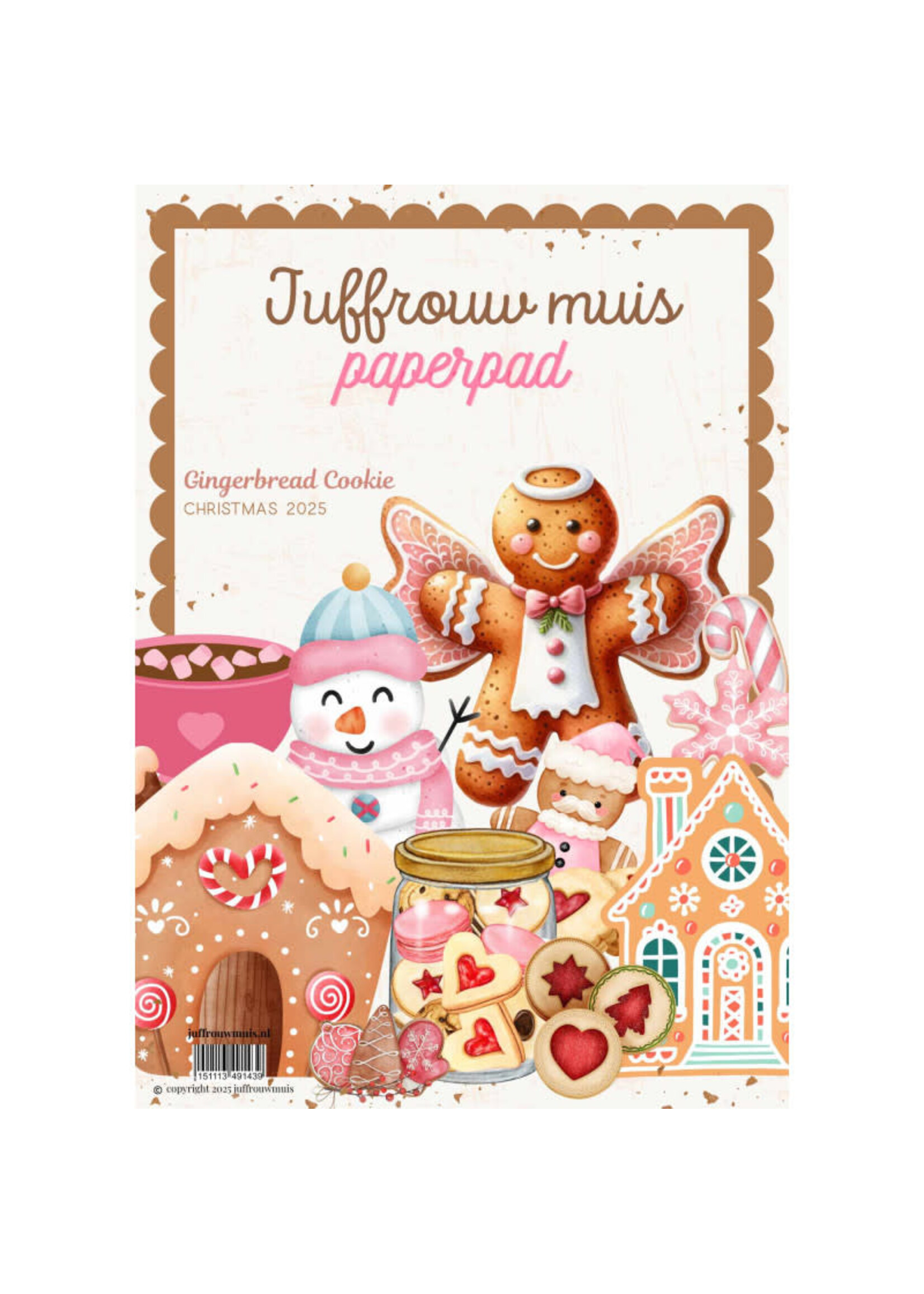 Juffrouw Muis Paperpad - Gingerbread Cookie