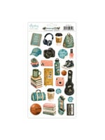 6 x 12 papieren stickers - Tienergeest - Elementen