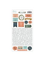 6 x 12 papieren stickers - Tienergeest - Woorden