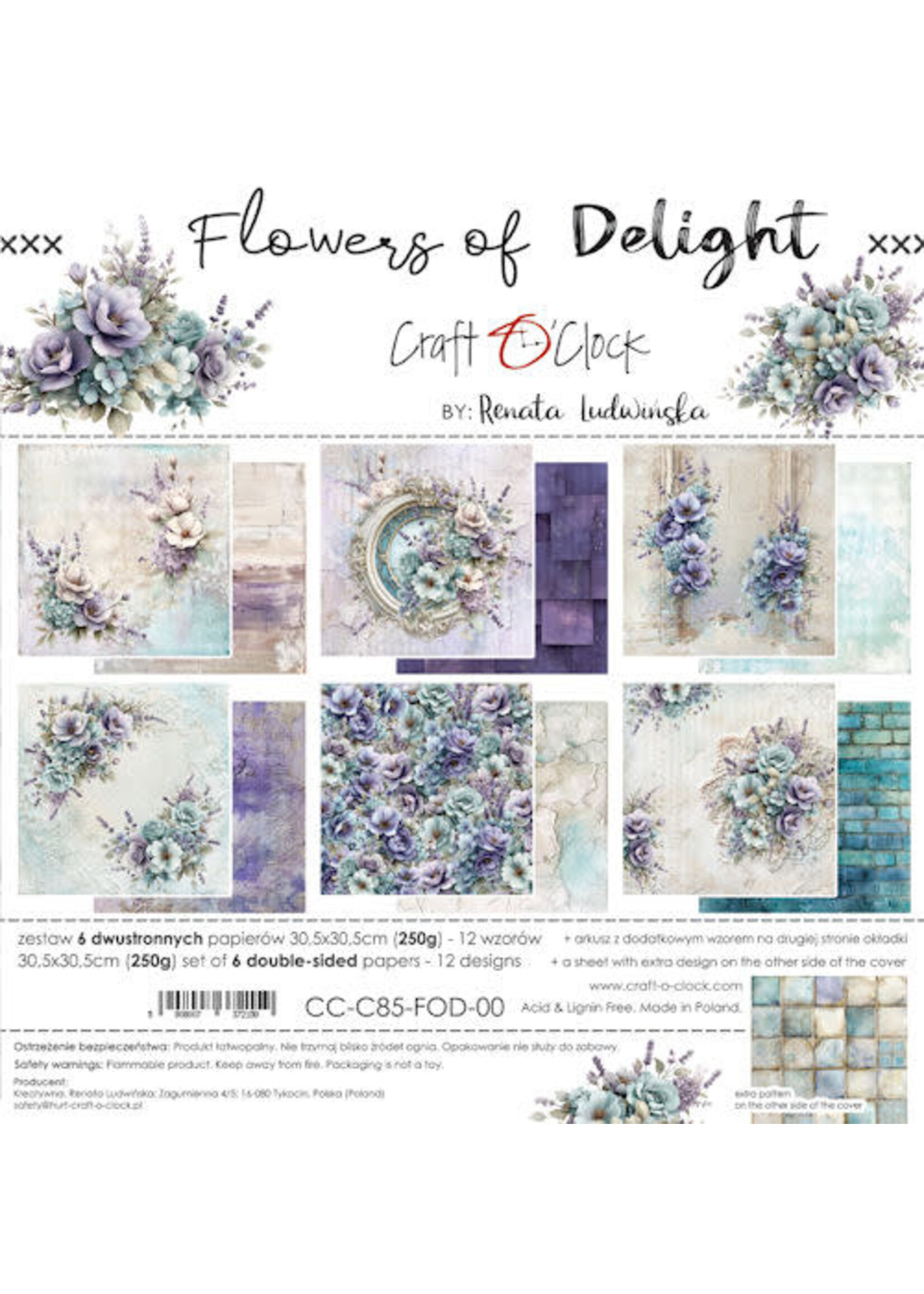 Pre-order only Paper Pack 30x30 cm Flowers of Delight
