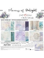 Craft O Clock Basic Paper Pack 20x20 cm Flowers of Delight