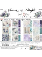 Craft O Clock Set of Mix Papers 20x20 cm Flowers of Delight