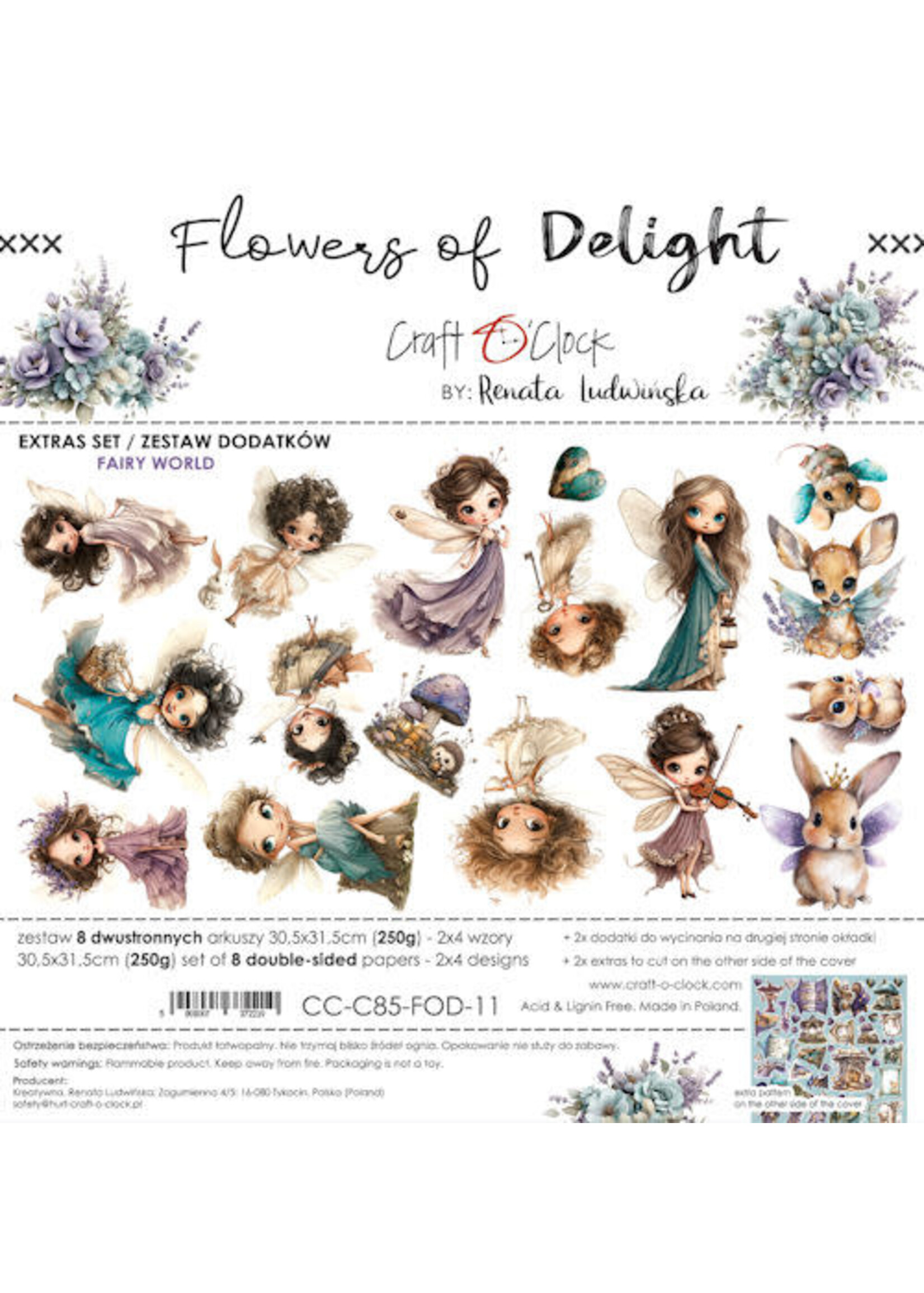 Craft O Clock Pre-order only Extras Set Fairy World 30x30 cm Flowers of Delight