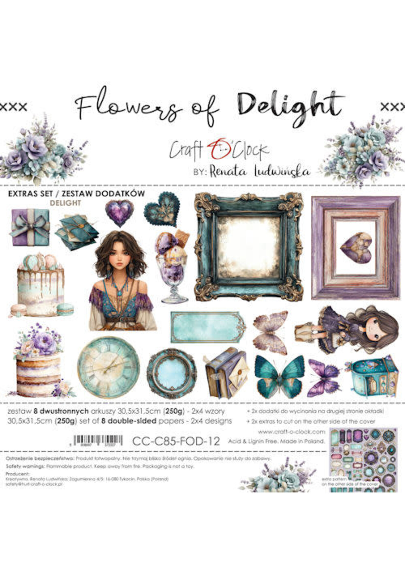 Craft O Clock Pre-order only Extras Set Delight 30x30 cm Flowers of Delight