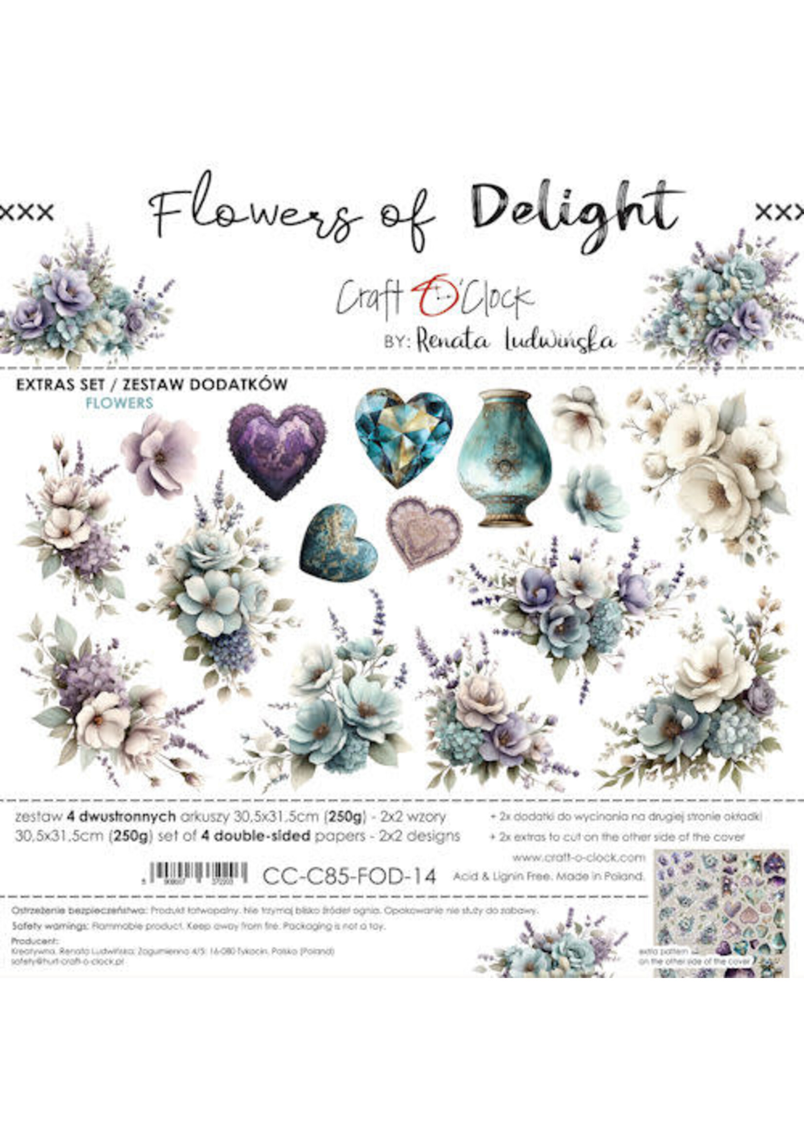 Craft O Clock Pre-order only Extras Set Flowers 30x30 cm Flowers of Delight