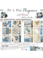 Craft O Clock Set of Mix Papers 20x20 cm Mr & Mrs Elegance