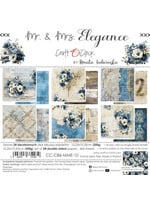 Craft O Clock Set of Papers 15x15 cm Mr & Mrs Elegance