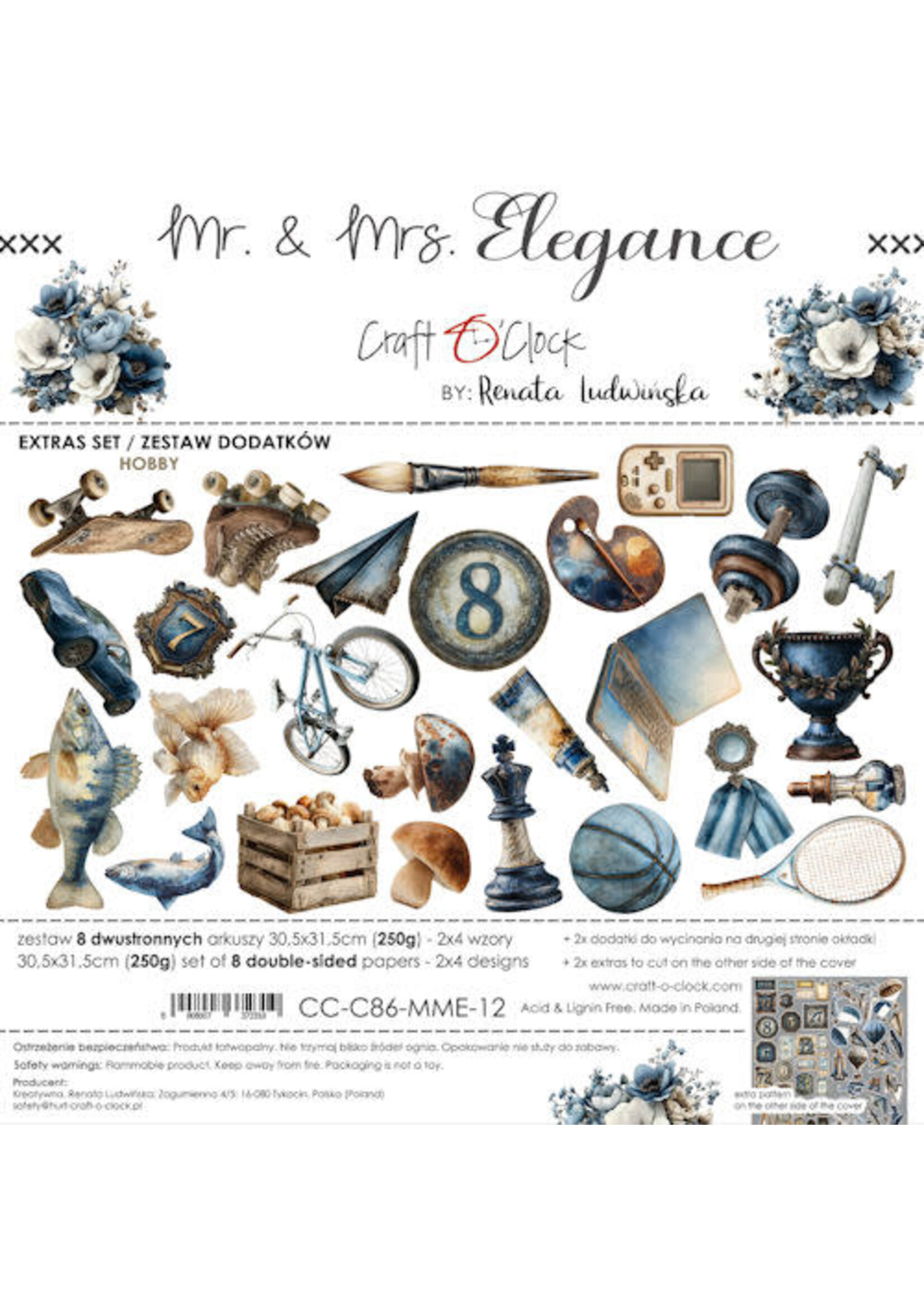 Craft O Clock Pre-order only Extras Set Hobby 30x30 cm Mr & Mrs Elegance