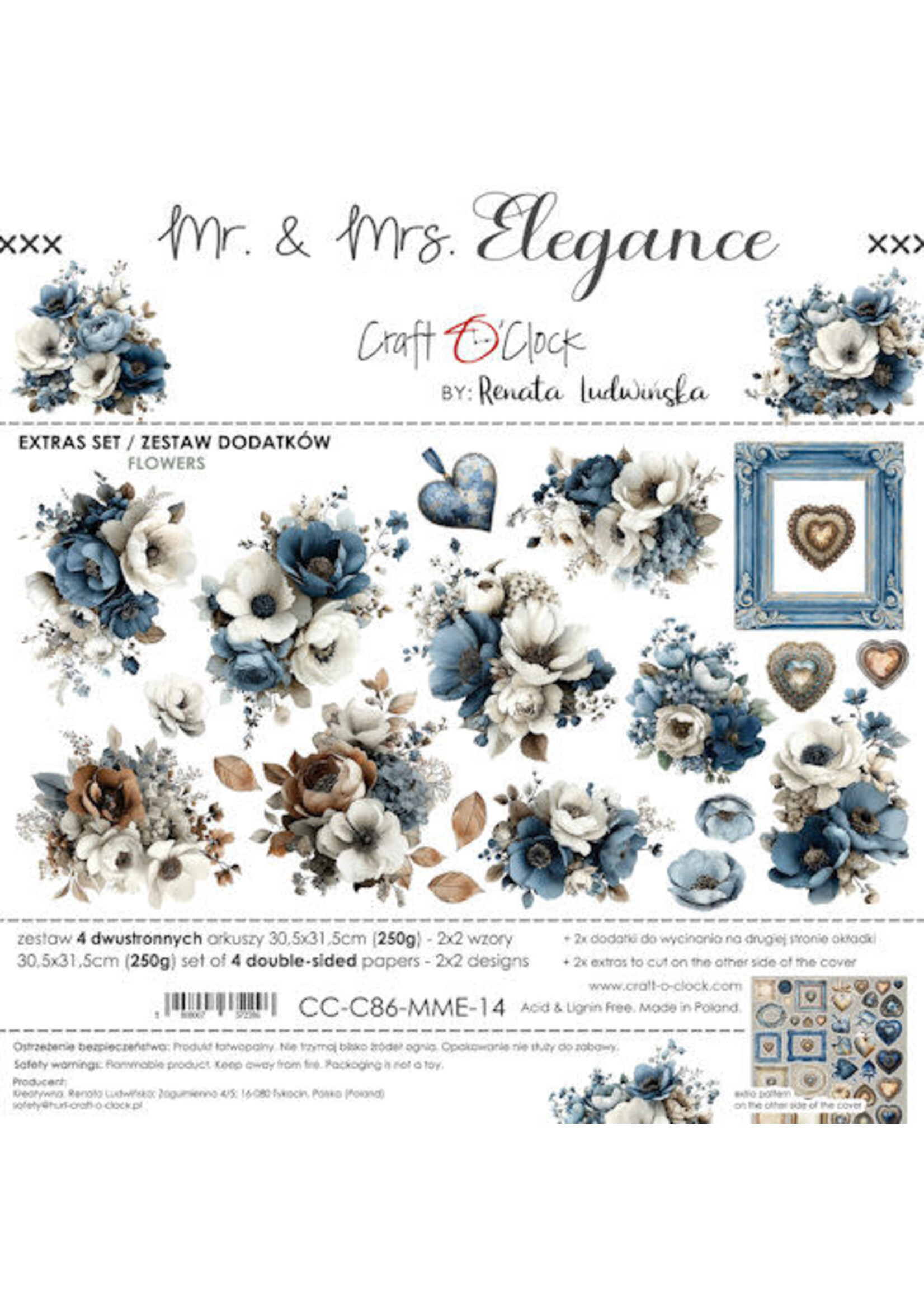 Craft O Clock Pre-order only Extras Set Flowers 30x30 cm Mr & Mrs Elegance