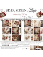 Craft O Clock Set of Mix Papers 20x20 cm Silver Screen Magic