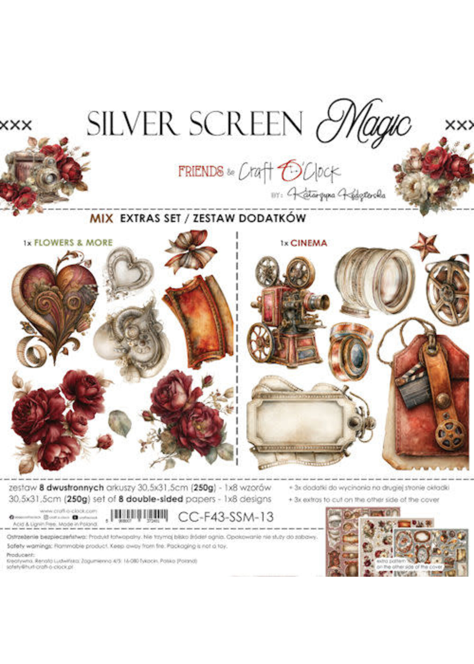 Craft O Clock Pre-order only Extras Set Mix 30x30 cm Silver Screen Magic