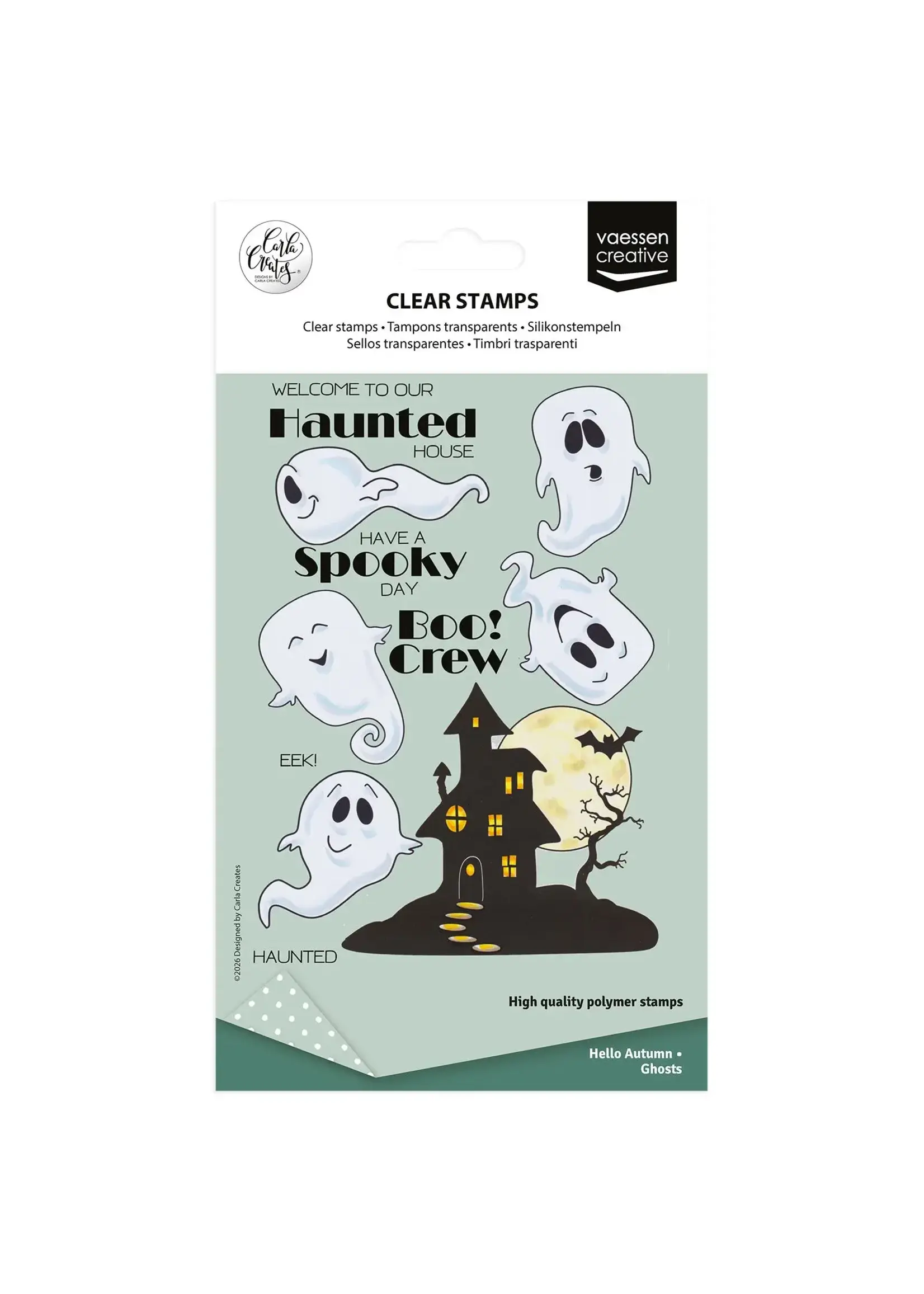 Vaessen Creative • Clear Stamps by Carla Creates Ghosts 19st. Vaessen Creative CAR0504