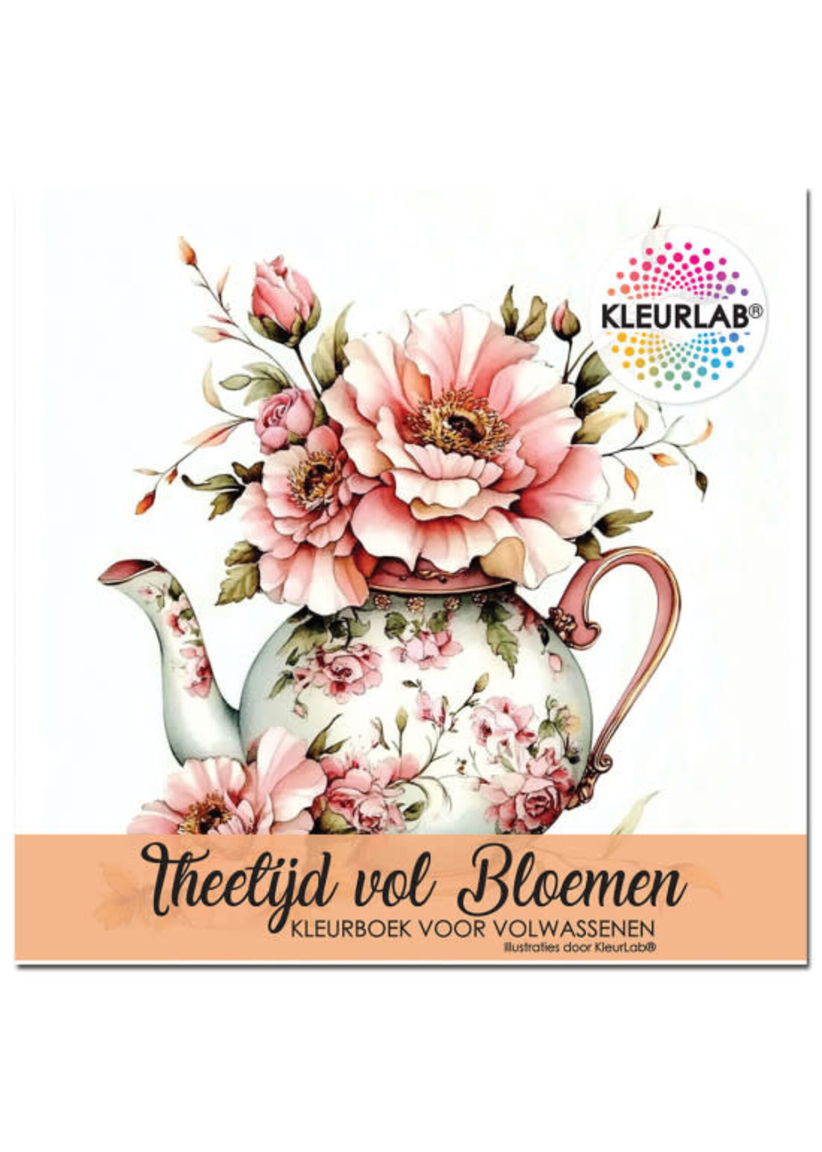 Theetijd vol Bloemen | Kleurboek voor Volwassenen