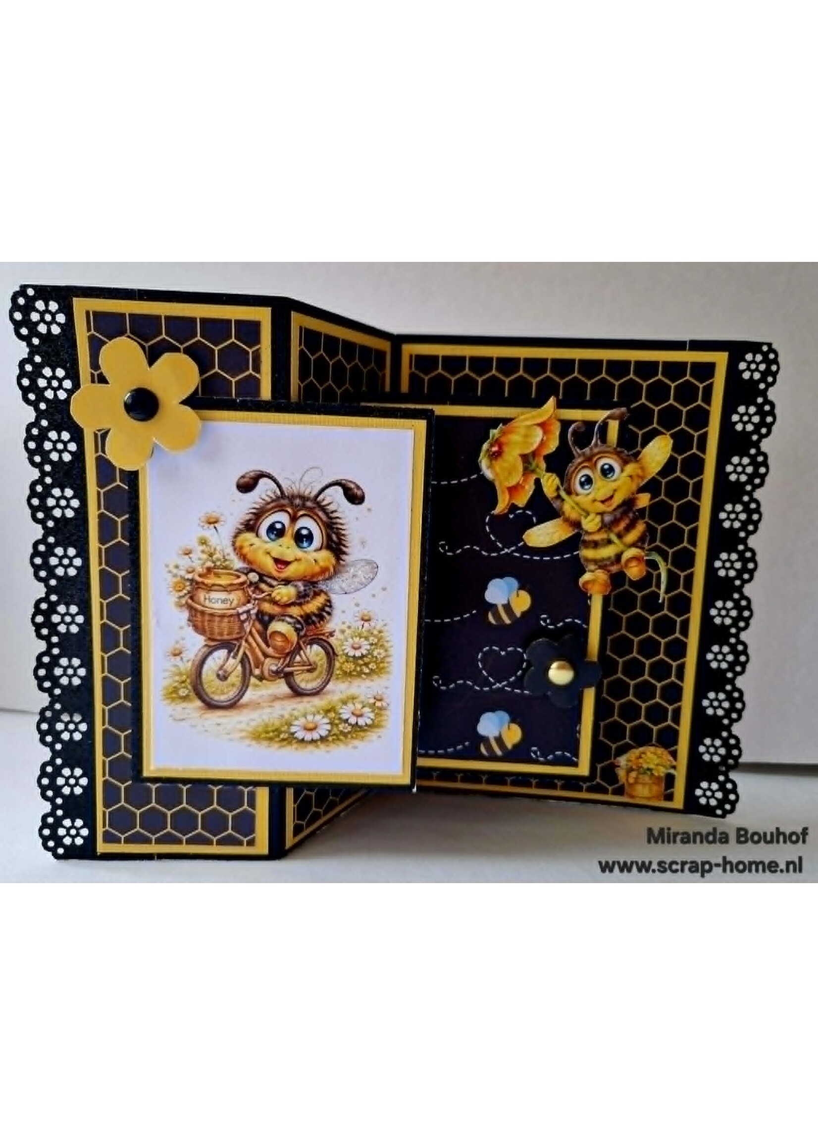BEE HAPPY SPINNER KAART let op je hebt voor deze kaart spinners nodig