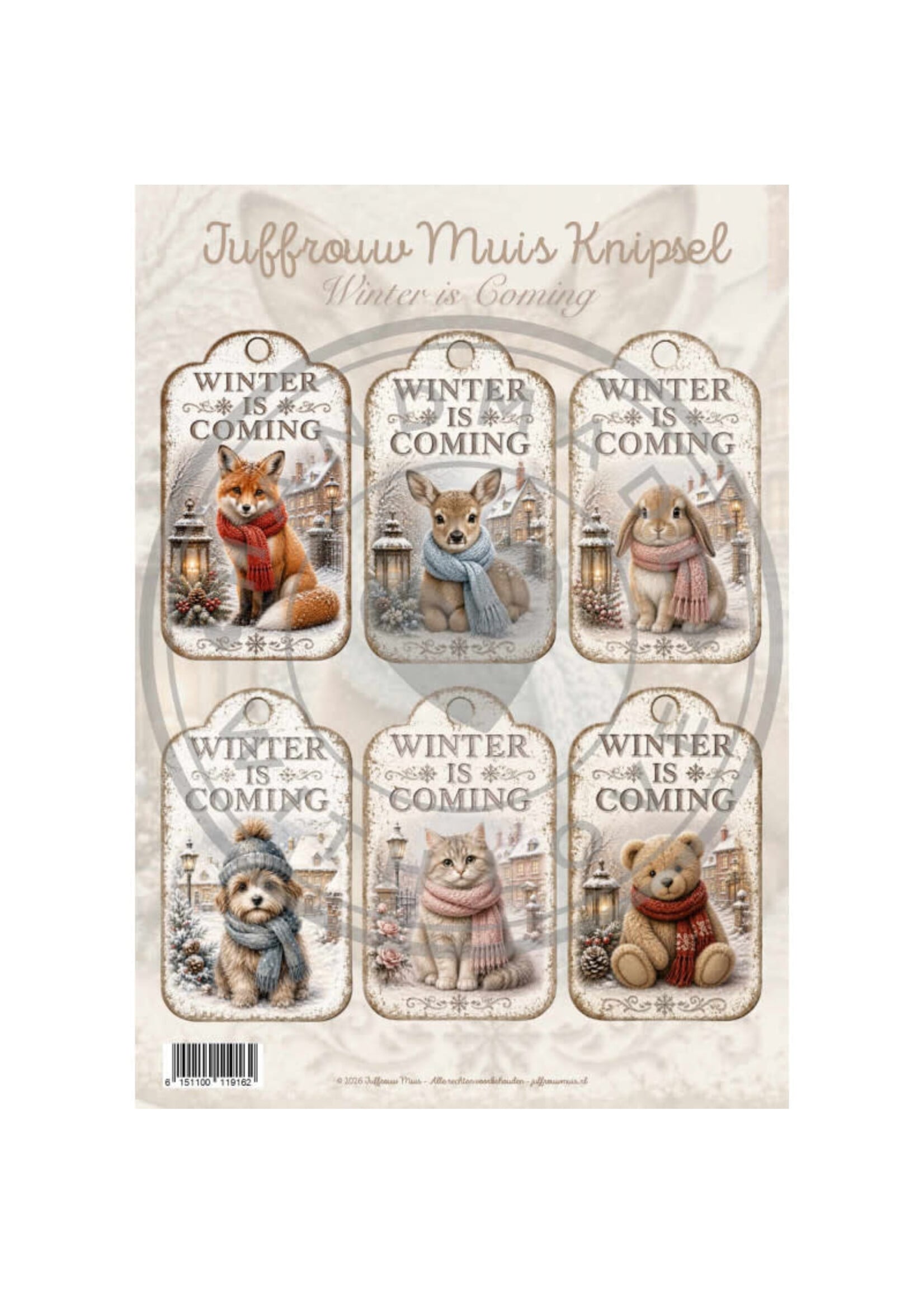 Juffrouw Muis Knipsel - Winter is Coming