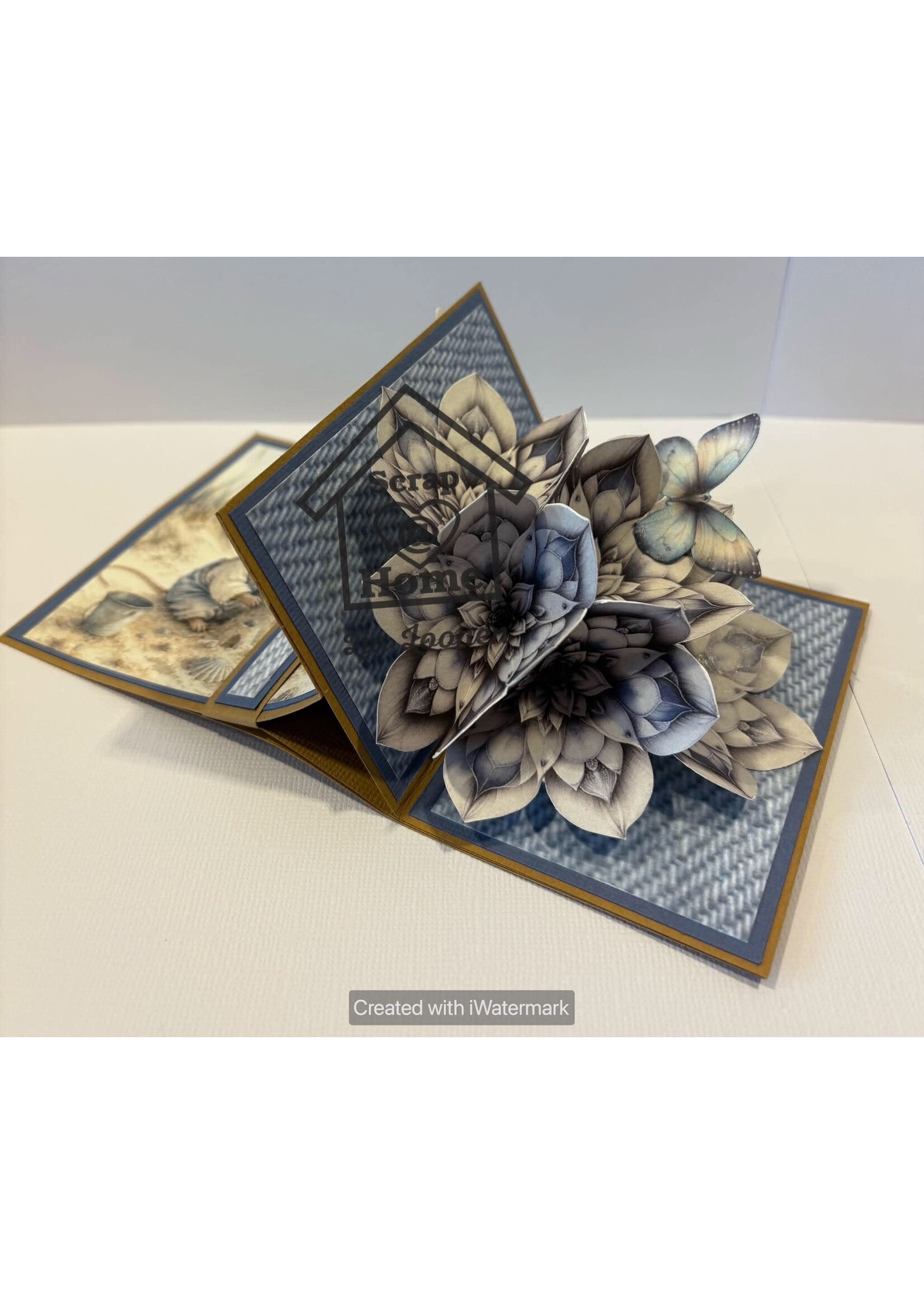Schuifkaart met Bloemen Lia en Elly