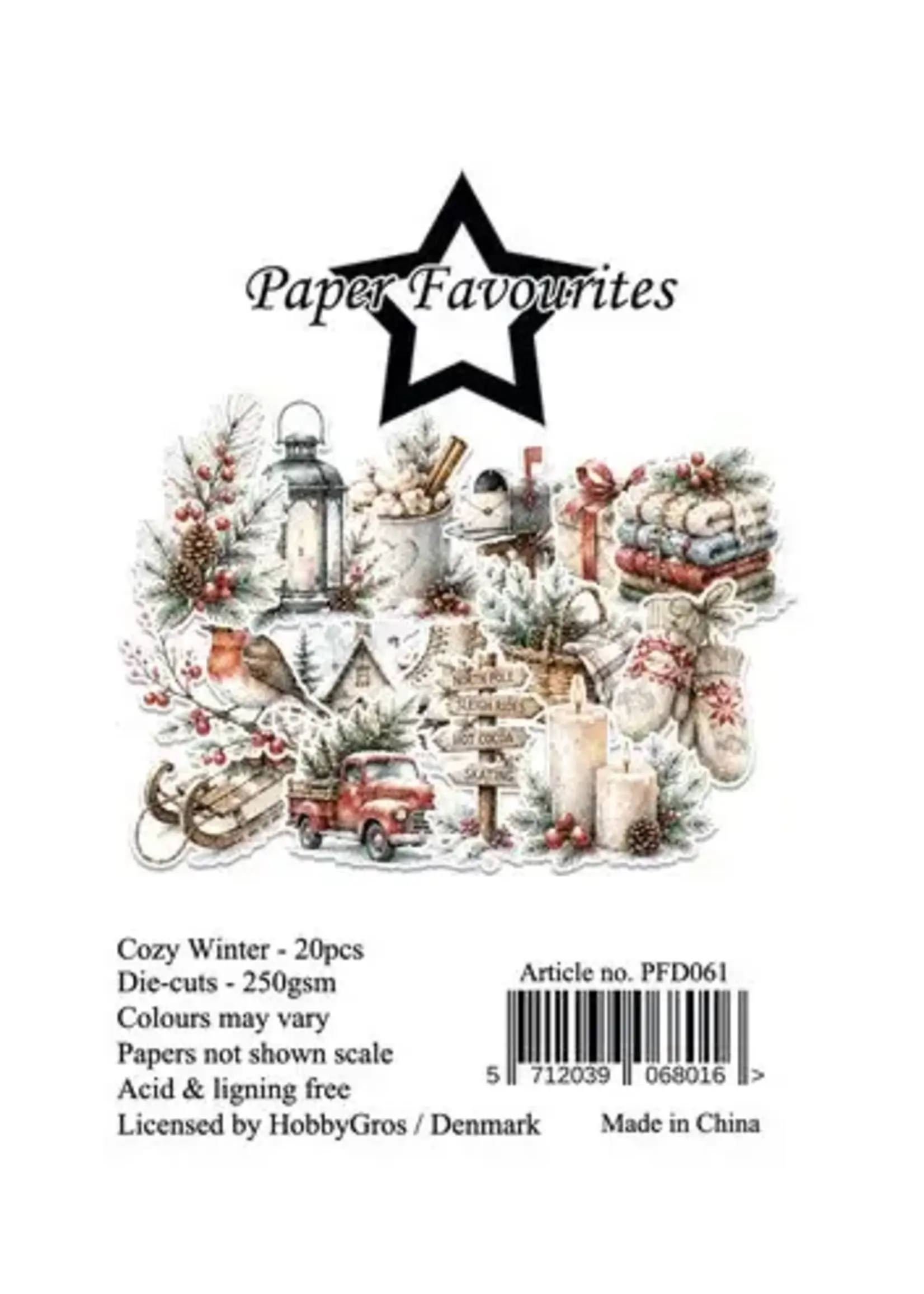Die-Cuts A7 Cozy Winter (20pcs) (PFD061)