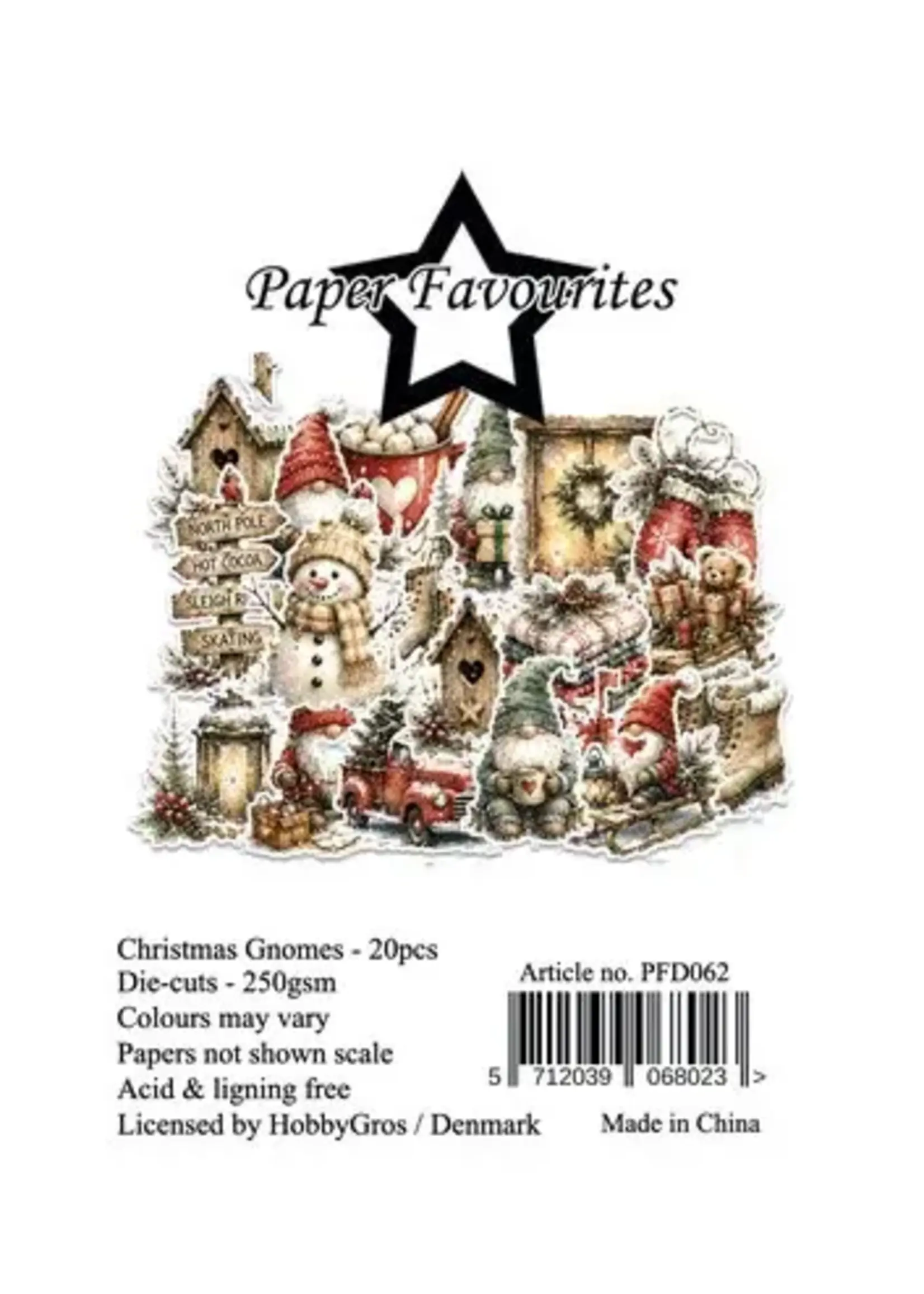 Die-Cuts A7 Christmas Gnomes (20pcs) (PFD062)
