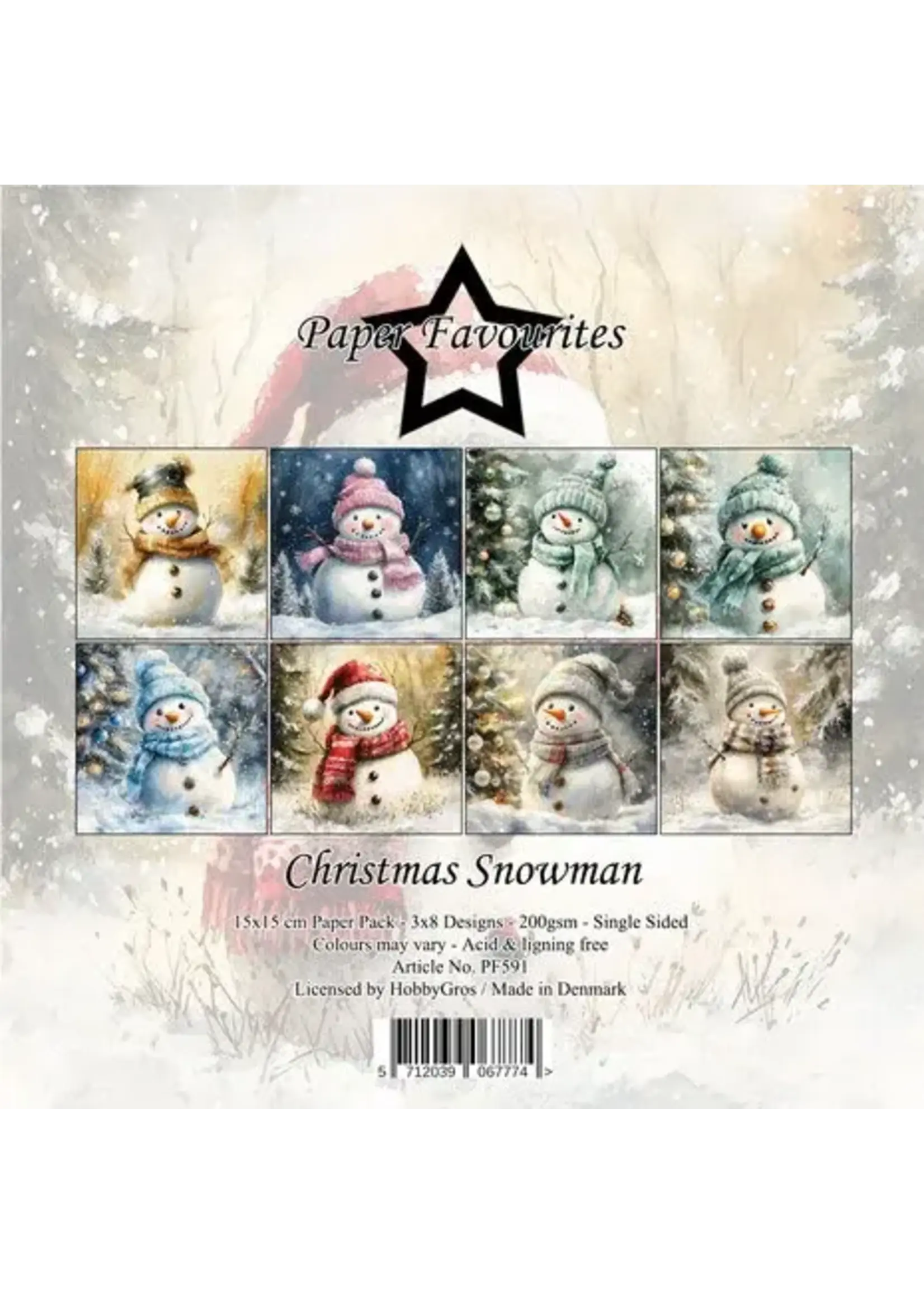 Christmas Snowman 6x6 Inch Paper Pack (PF591)