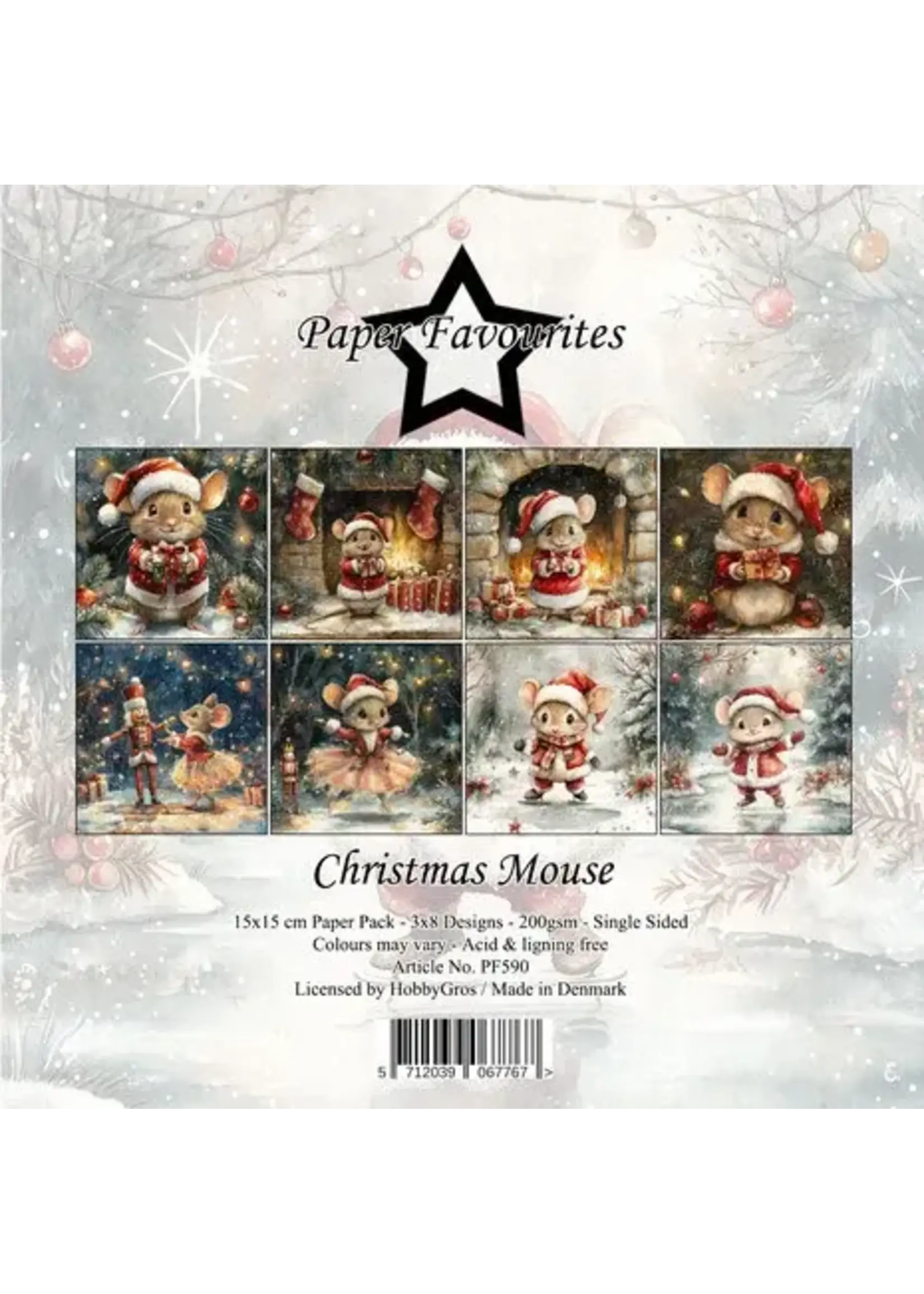 Christmas Mouse 6x6 Inch Paper Pack (PF590)