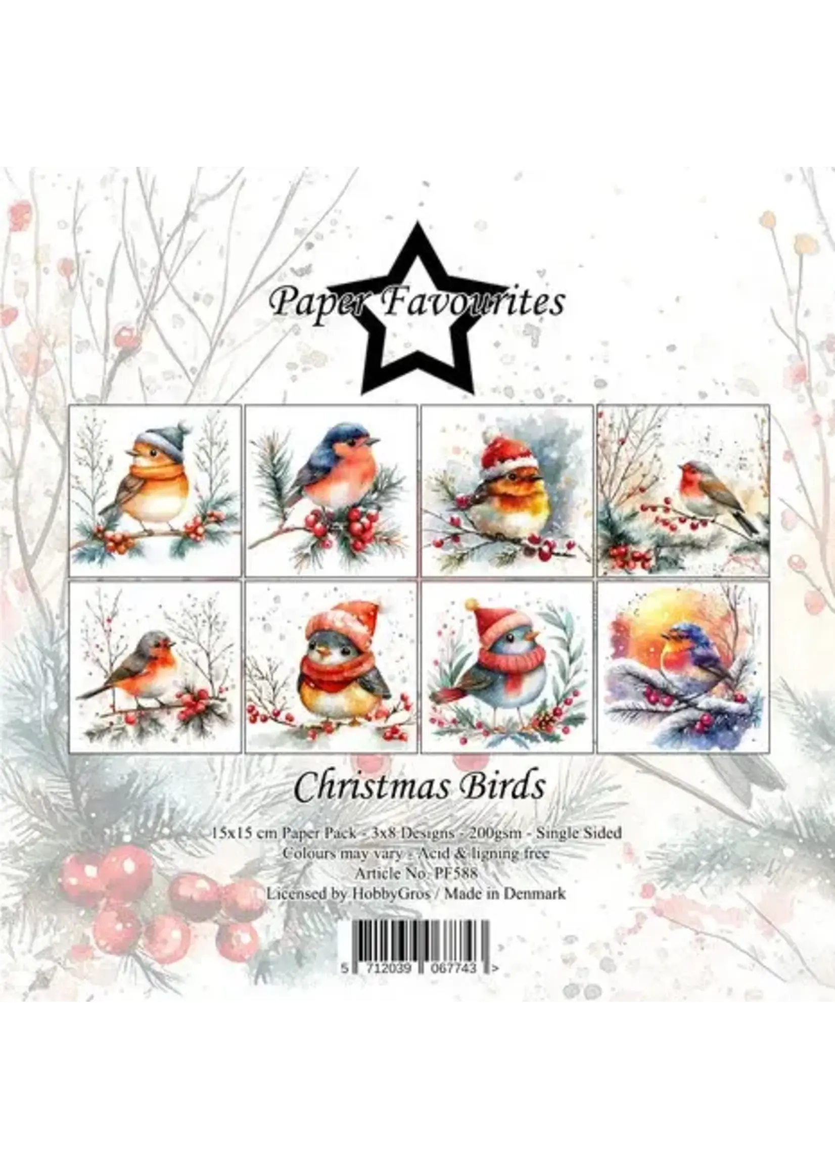 Christmas Birds A6 Paper Pack (PFA629)