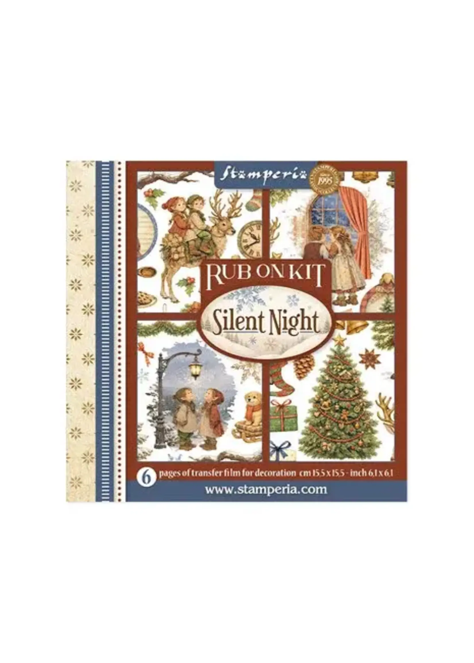 Silent Night Rub-On 15,5x15x5cm Assortment (6pcs) (DFLRBX20)