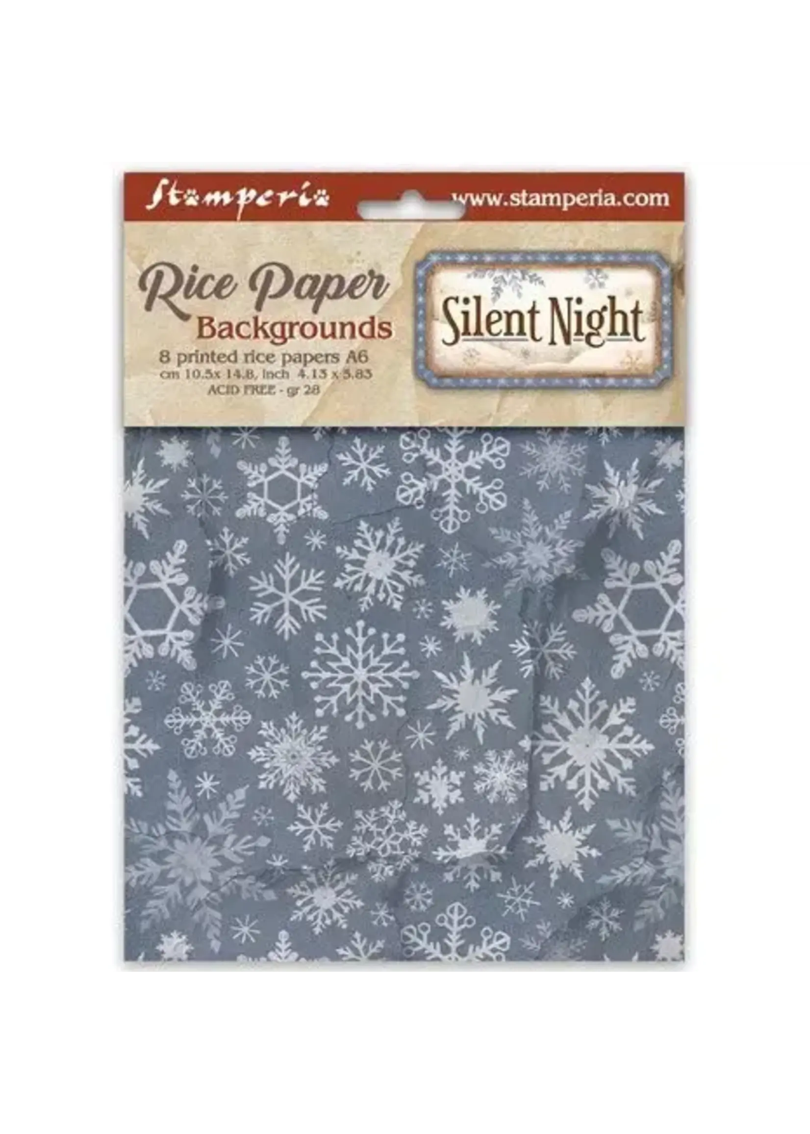 Silent Night A6 Rice Paper Backgrounds Selection (8pcs) (DFSAK6058)