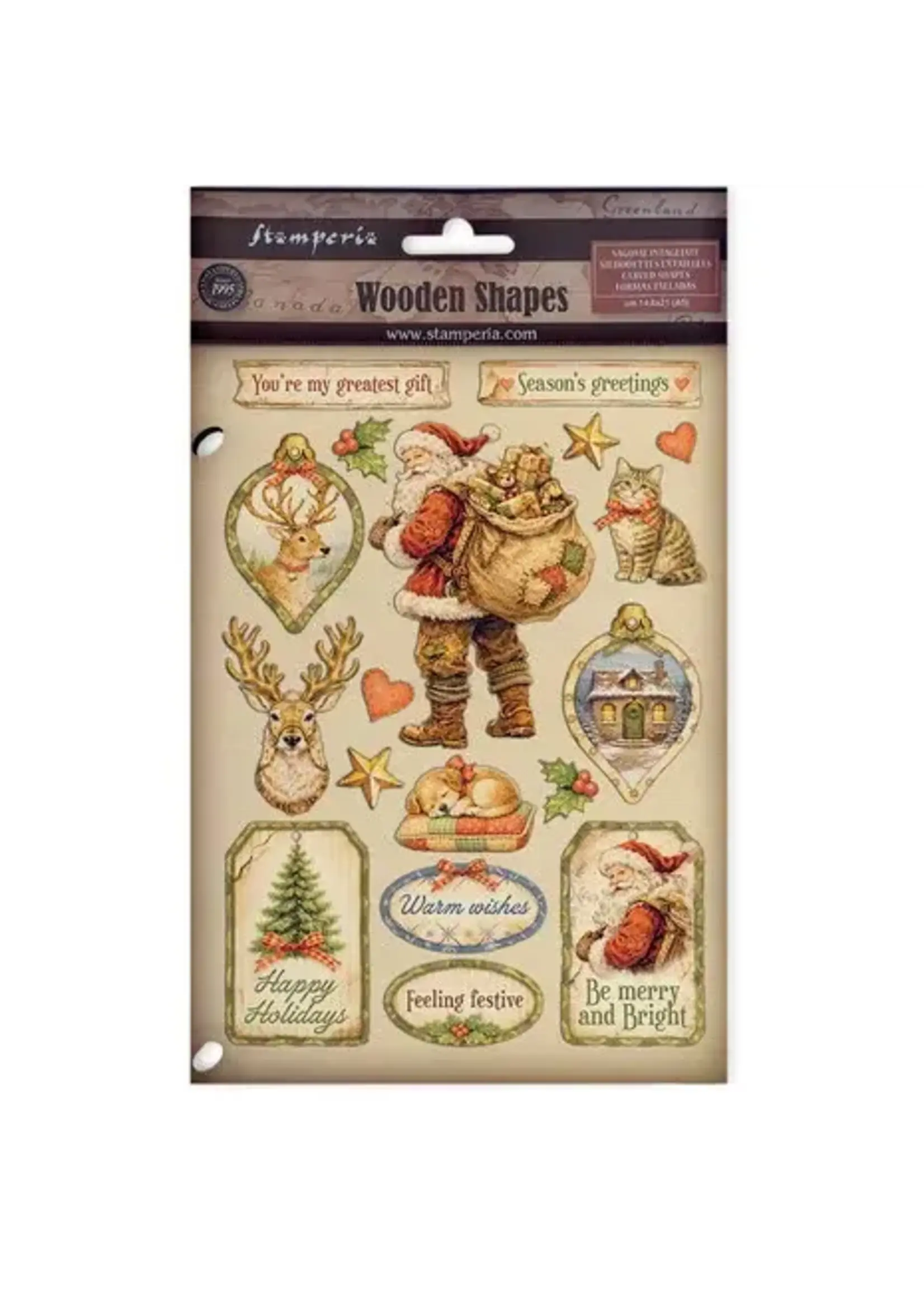 Silent Night A5 Colored Wooden Shapes (KLSP205)
