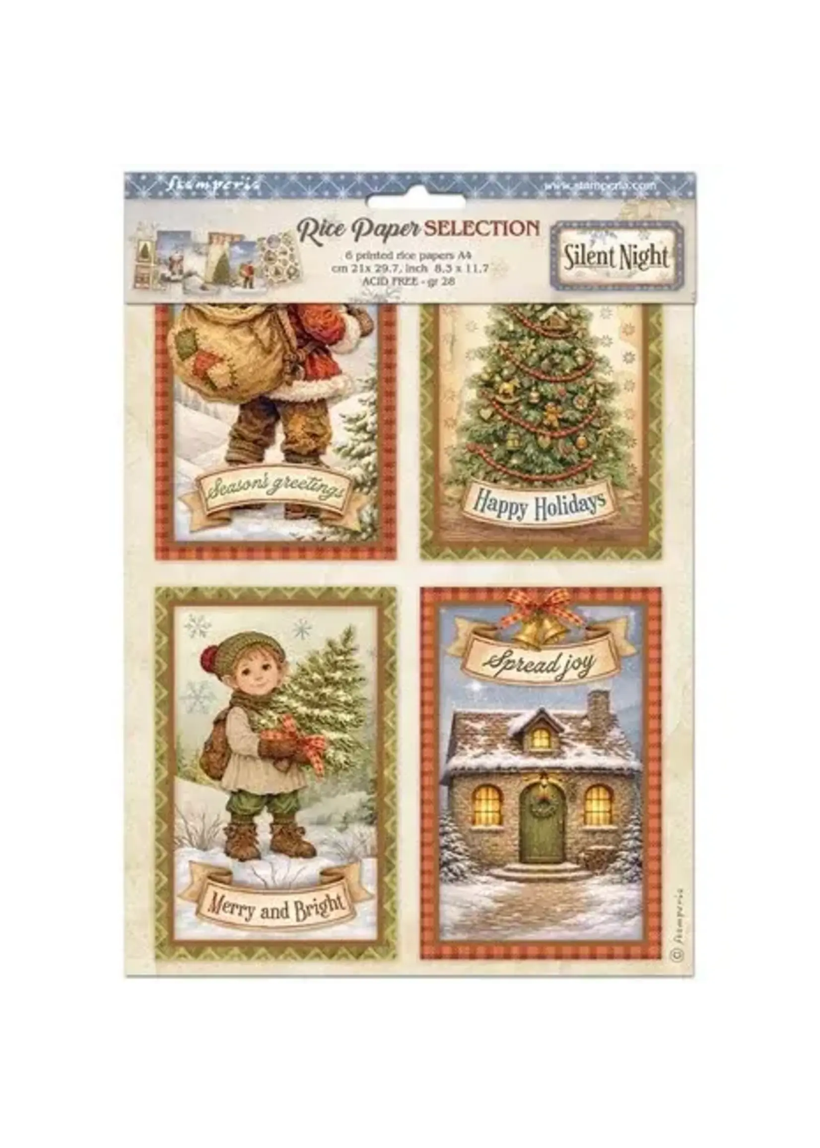 Silent Night A4 Rice Paper Selection (6pcs) (DFSA4XSN)