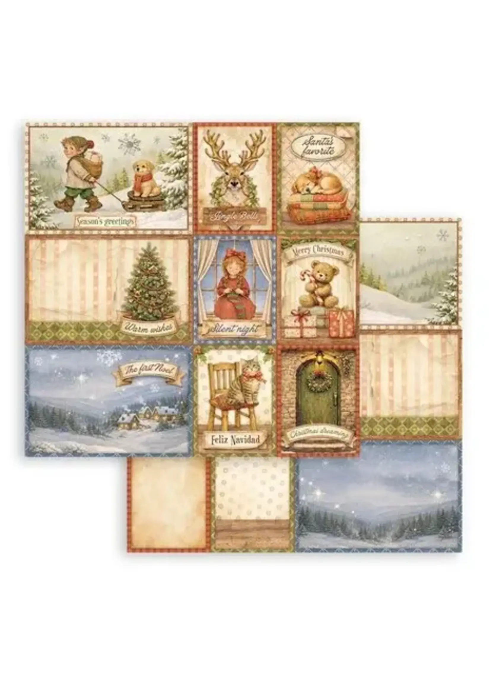 Silent Night 12x12 Inch Paper Sheet Mixed Cards (1pcs) (SBB1165)