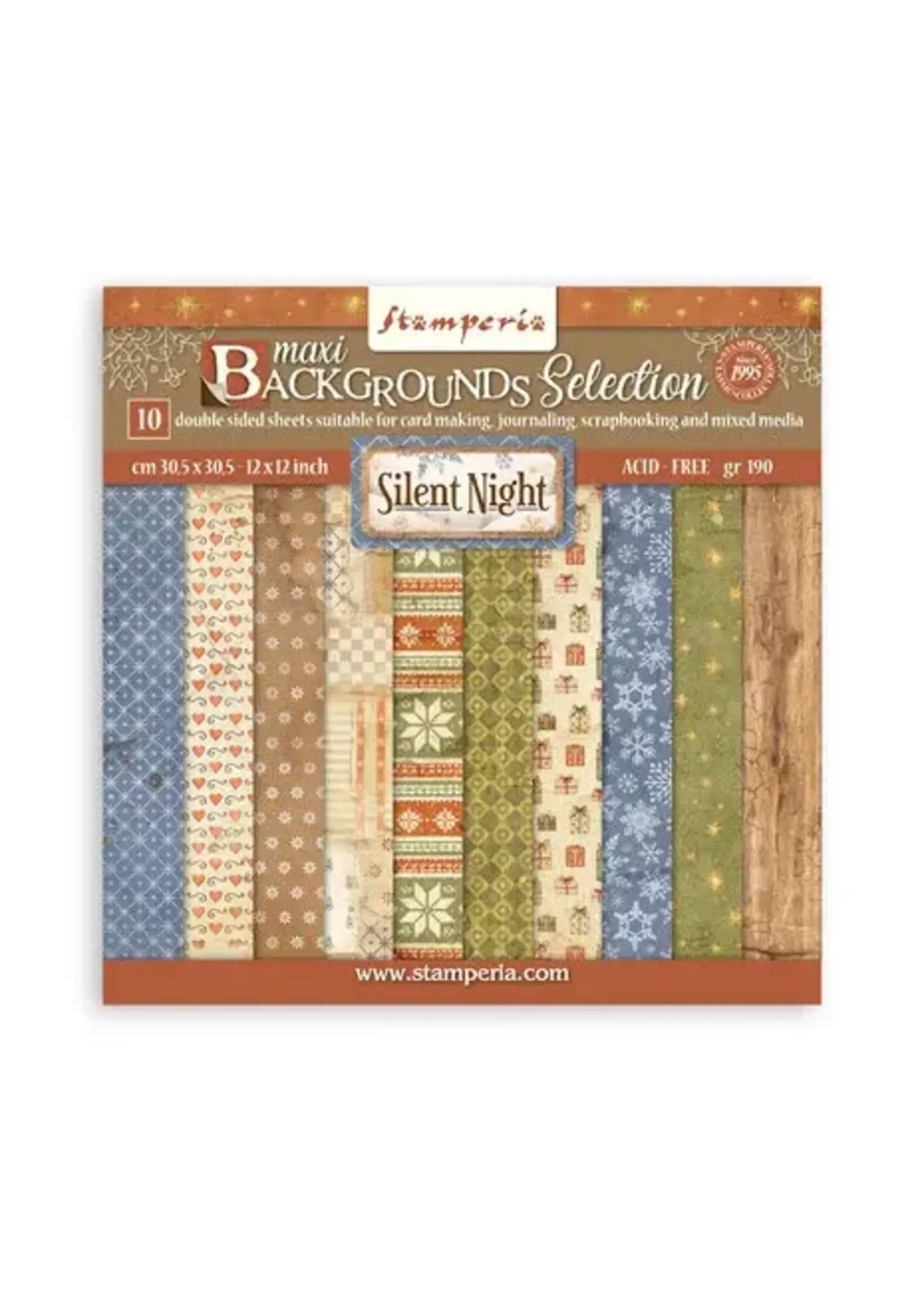 Silent Night 12x12 Inch Paper Pack Maxi Background Selection (SBBL193)