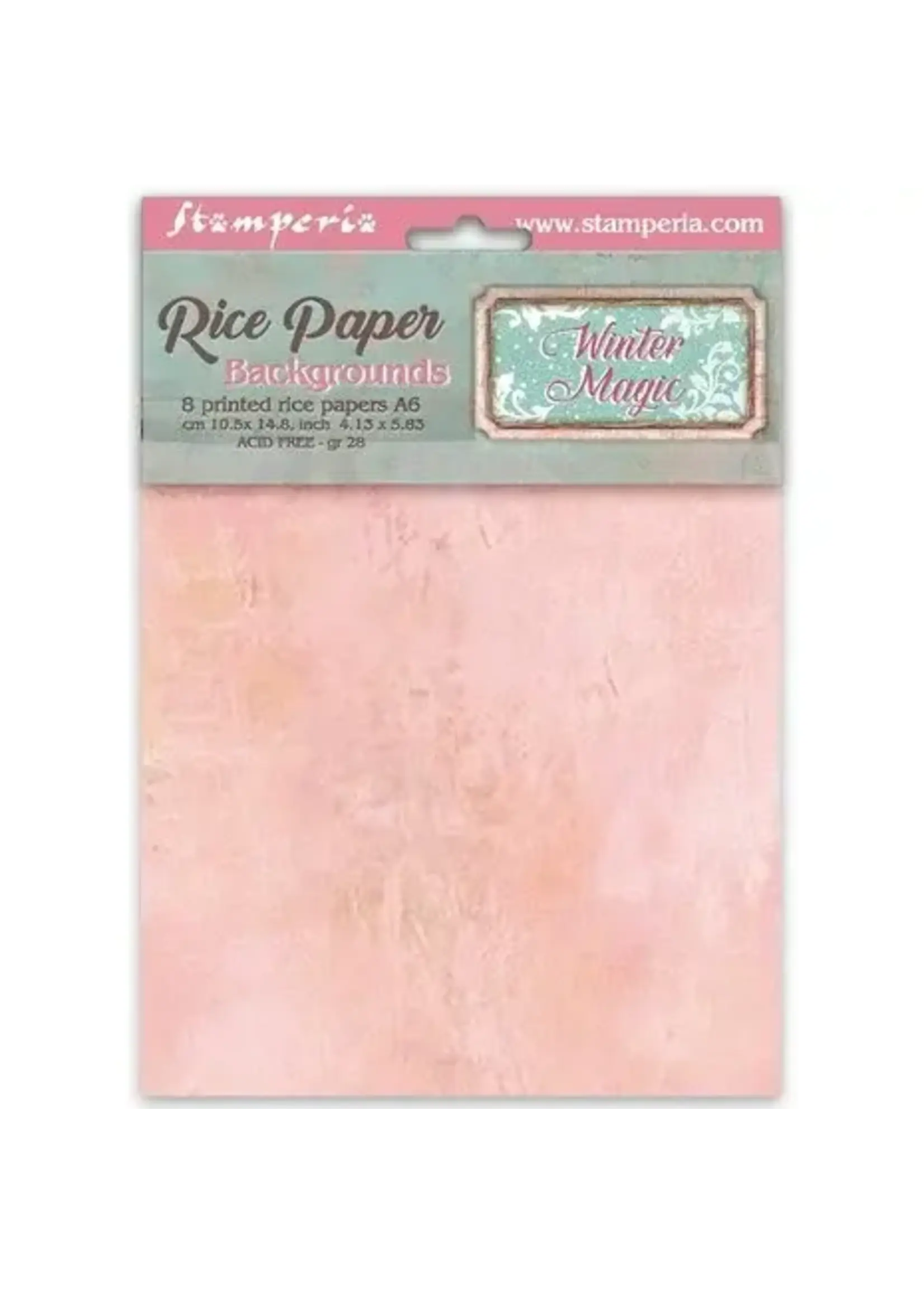 Winter Magic A6 Rice Paper Backgrounds Selection (8pcs) (DFSAK6056)