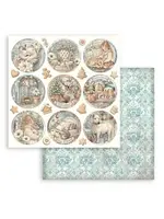 White Christmas 12x12 Inch Paper Sheet Rounds (1pcs) by Cristina Radovan (SBB1160)