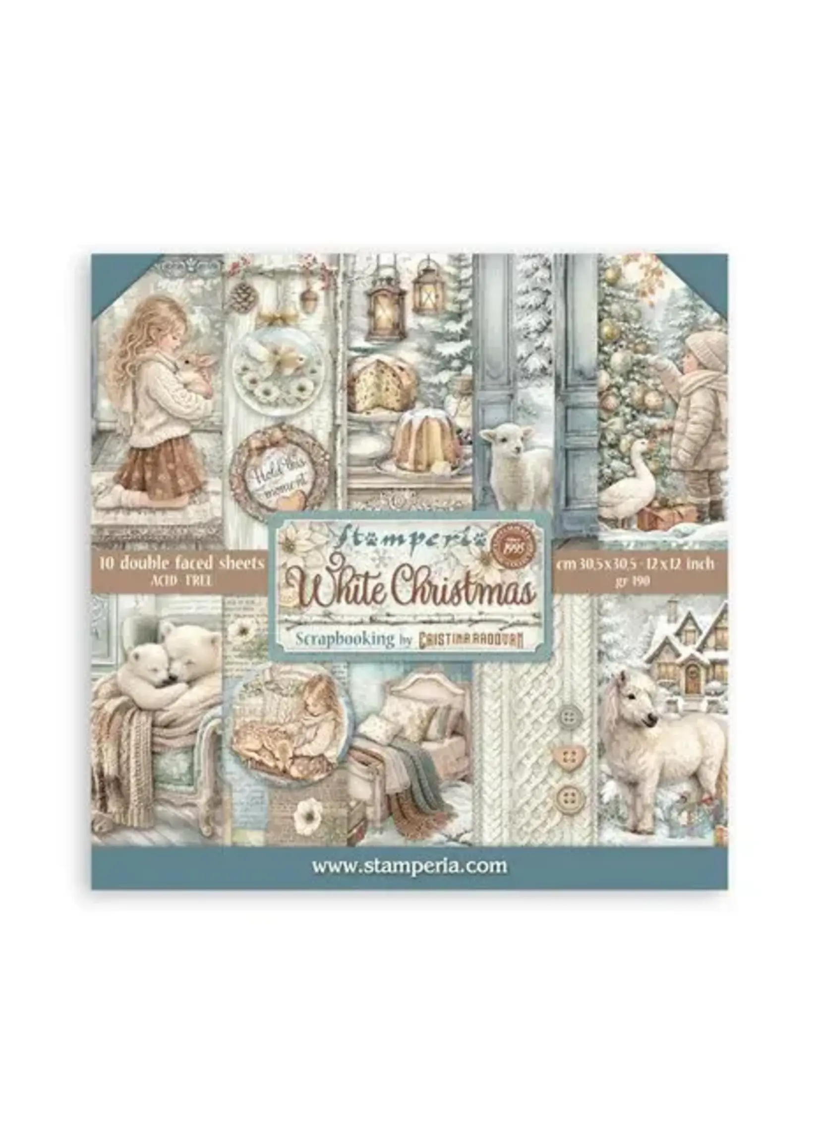 White Christmas 12x12 Inch Paper Pack by Cristina Radovan (SBBL190)