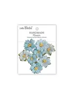Handmade Printed Paper Flowers Vinita Blue Symphony (6x8pcs) (CR110140)