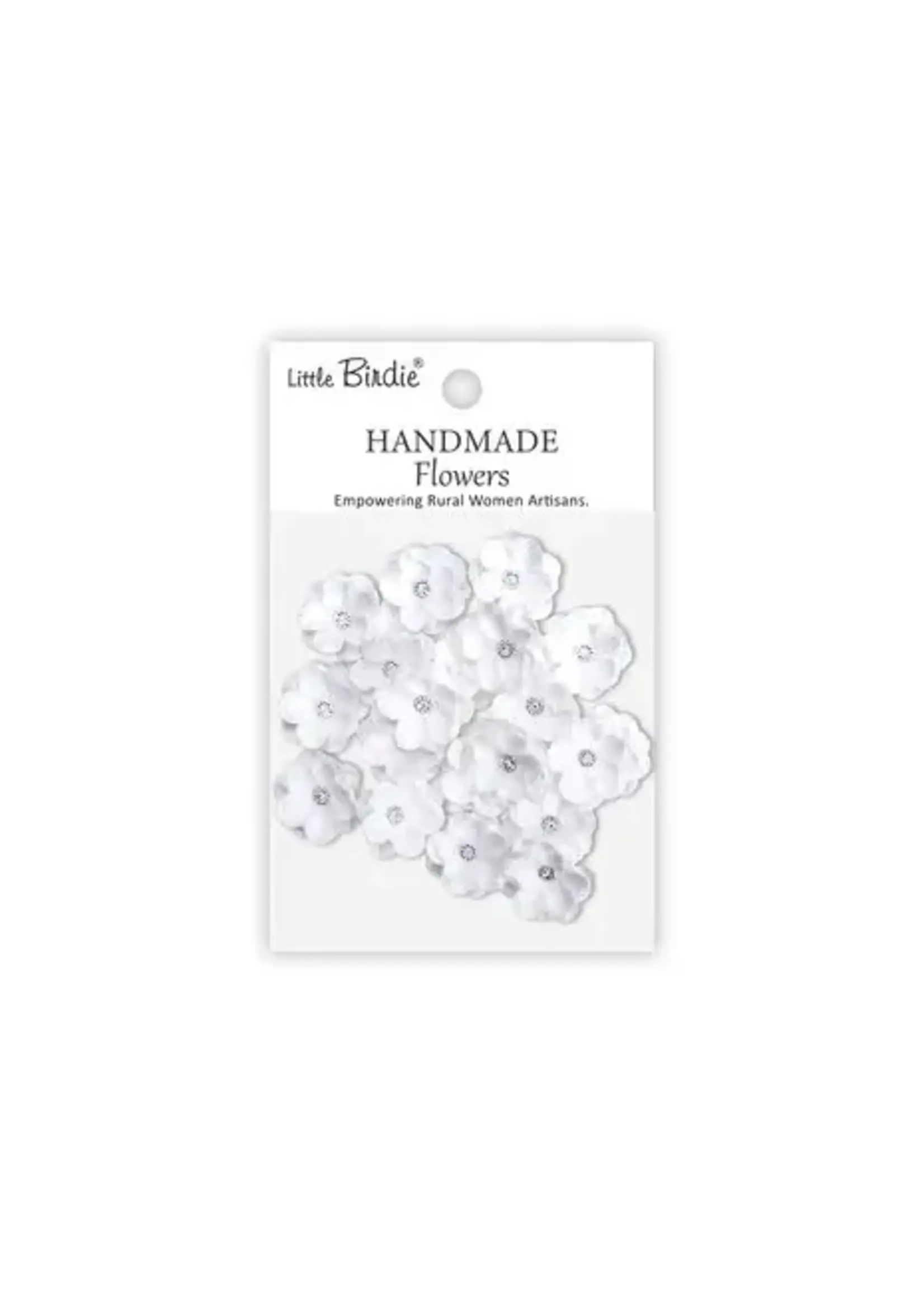 Handmade Flowers Twinkle Frosty White (6x20pcs) (CR109886)