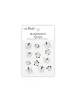 Handmade Flowers Roses & Butterflies Frosty White (6x12pcs) (CR109938)